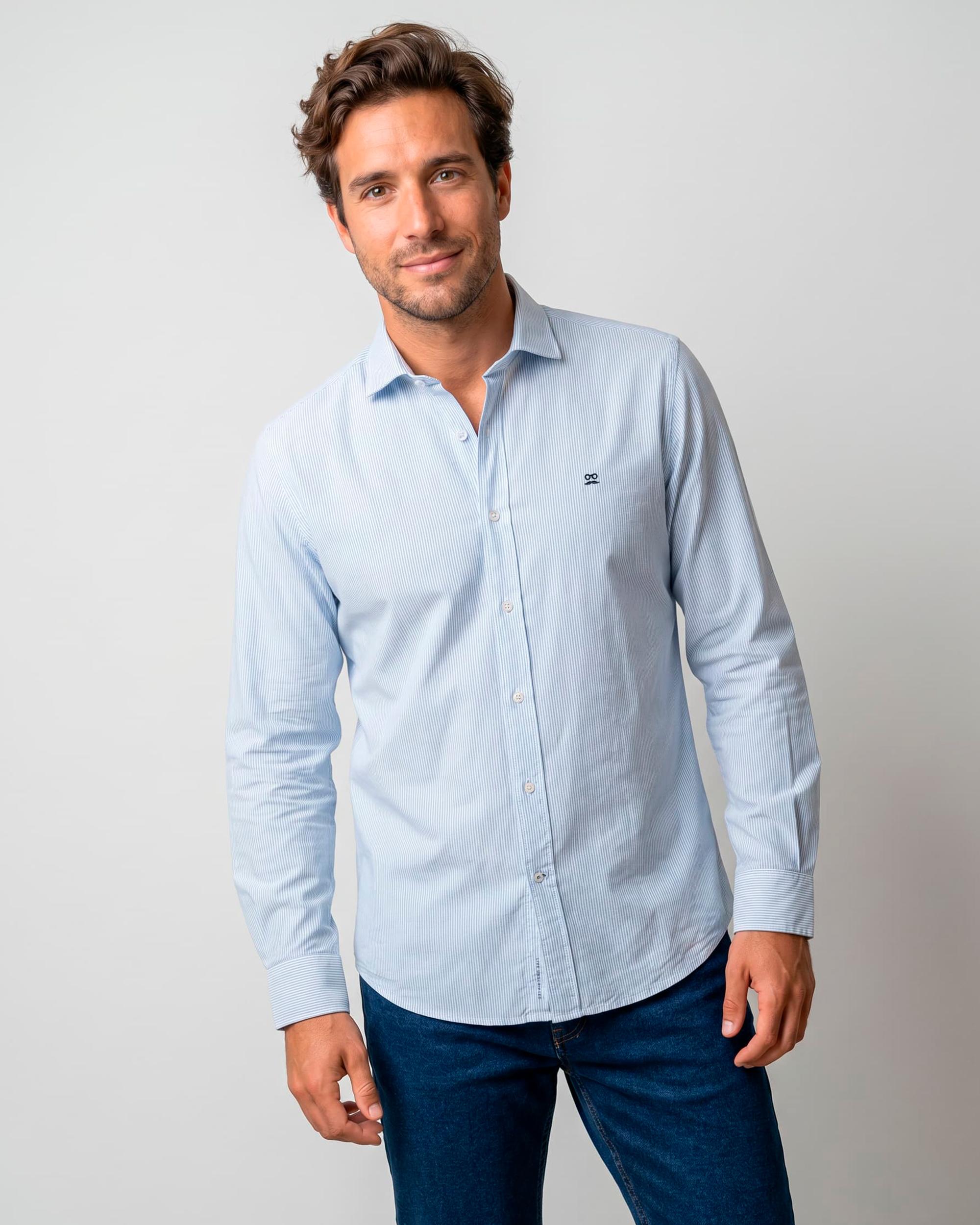 Imagem 0 de Camisa Slim com Gola Italiana