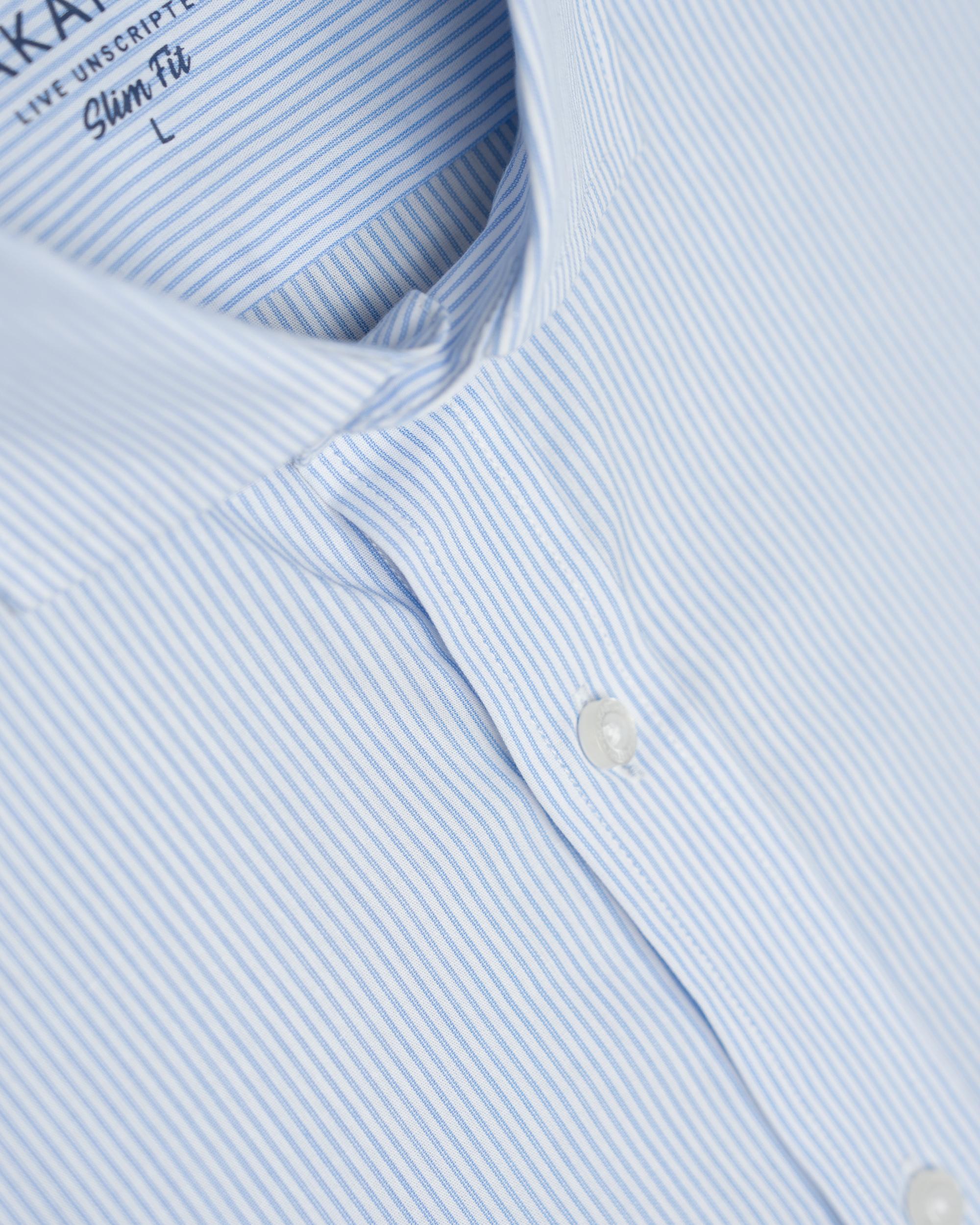 Camisa Slim com Gola Italiana Azul-celeste-4