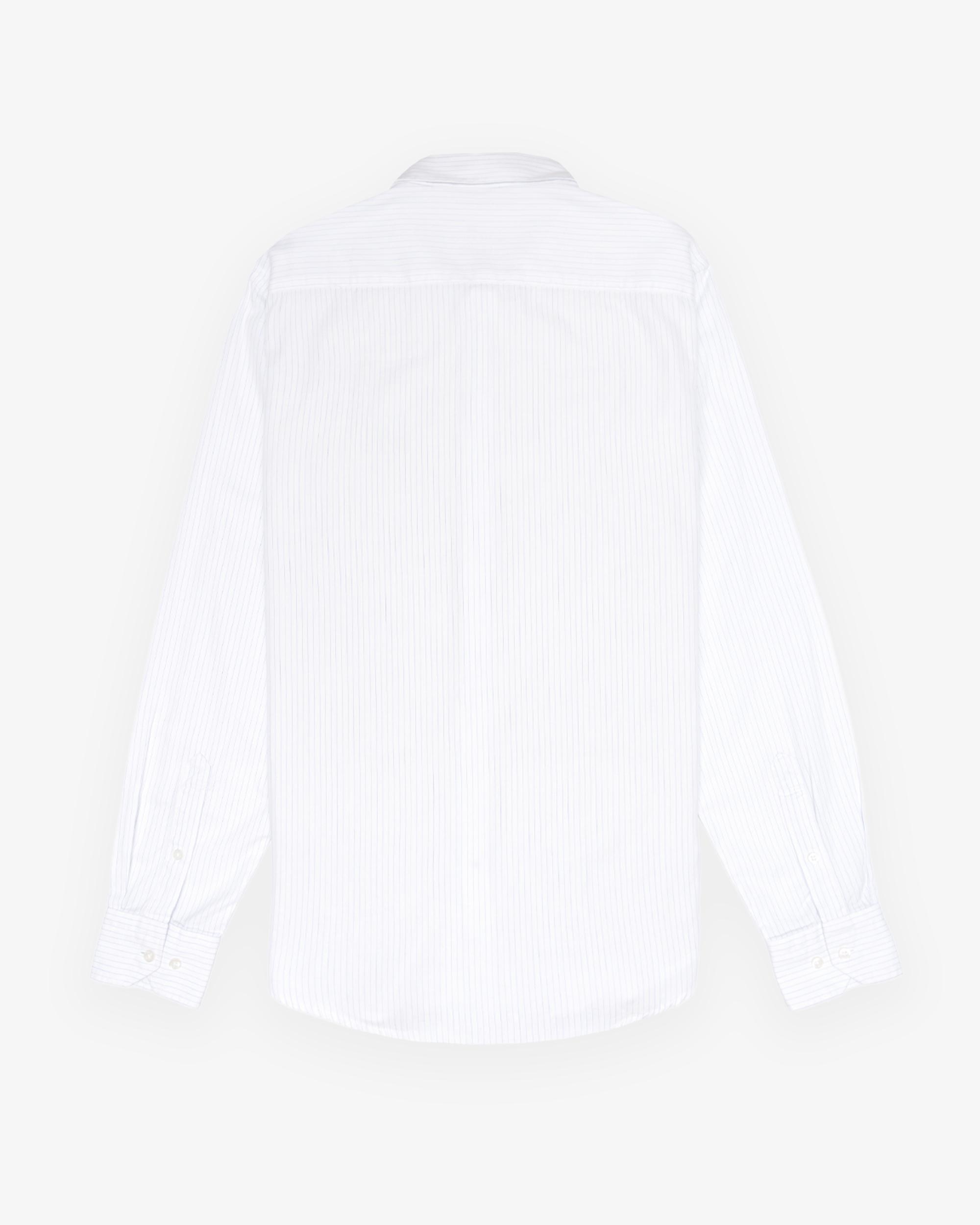 Camisa Slim com Gola Italiana Branco-3