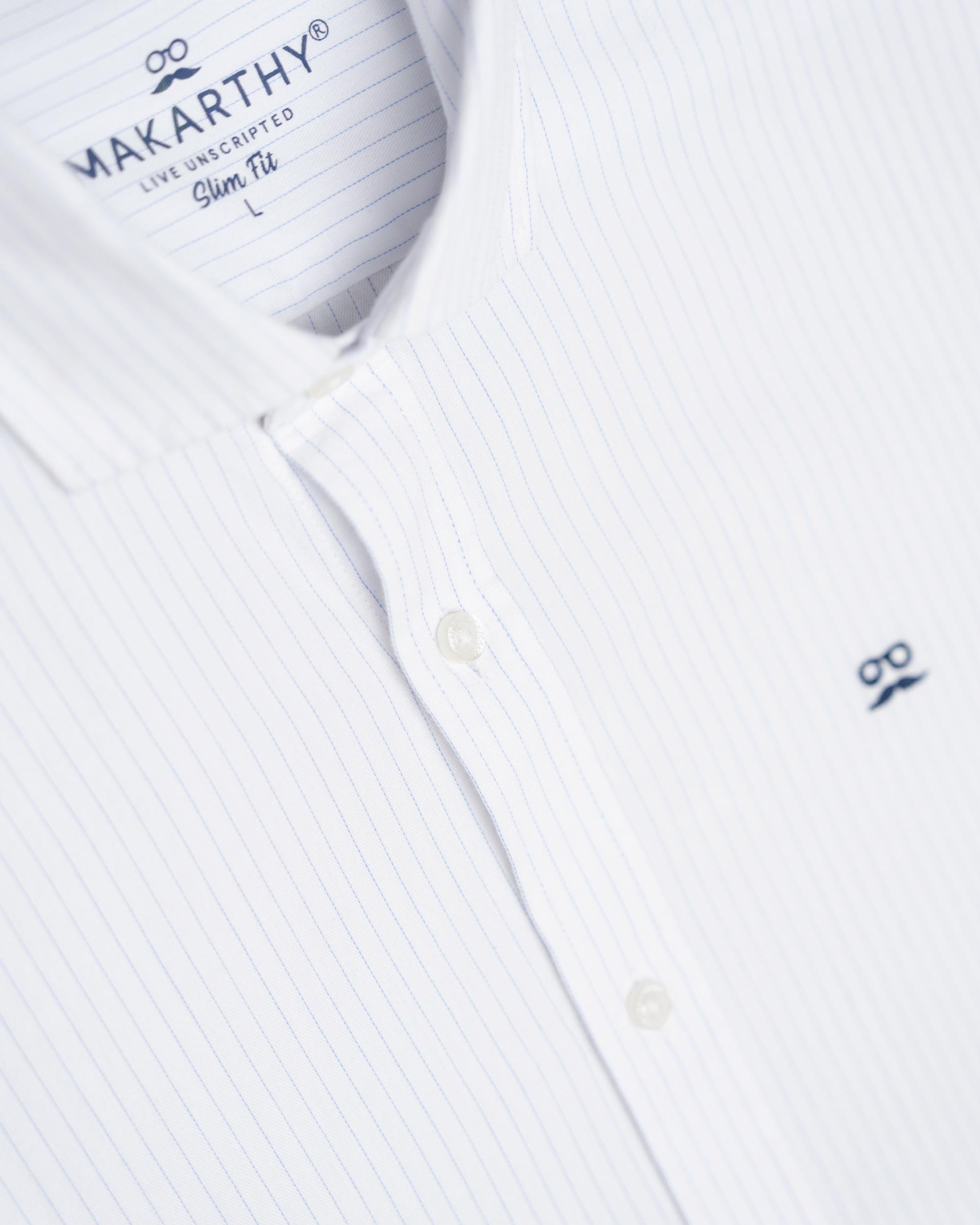 Camisa Slim com Gola Italiana Branco-4