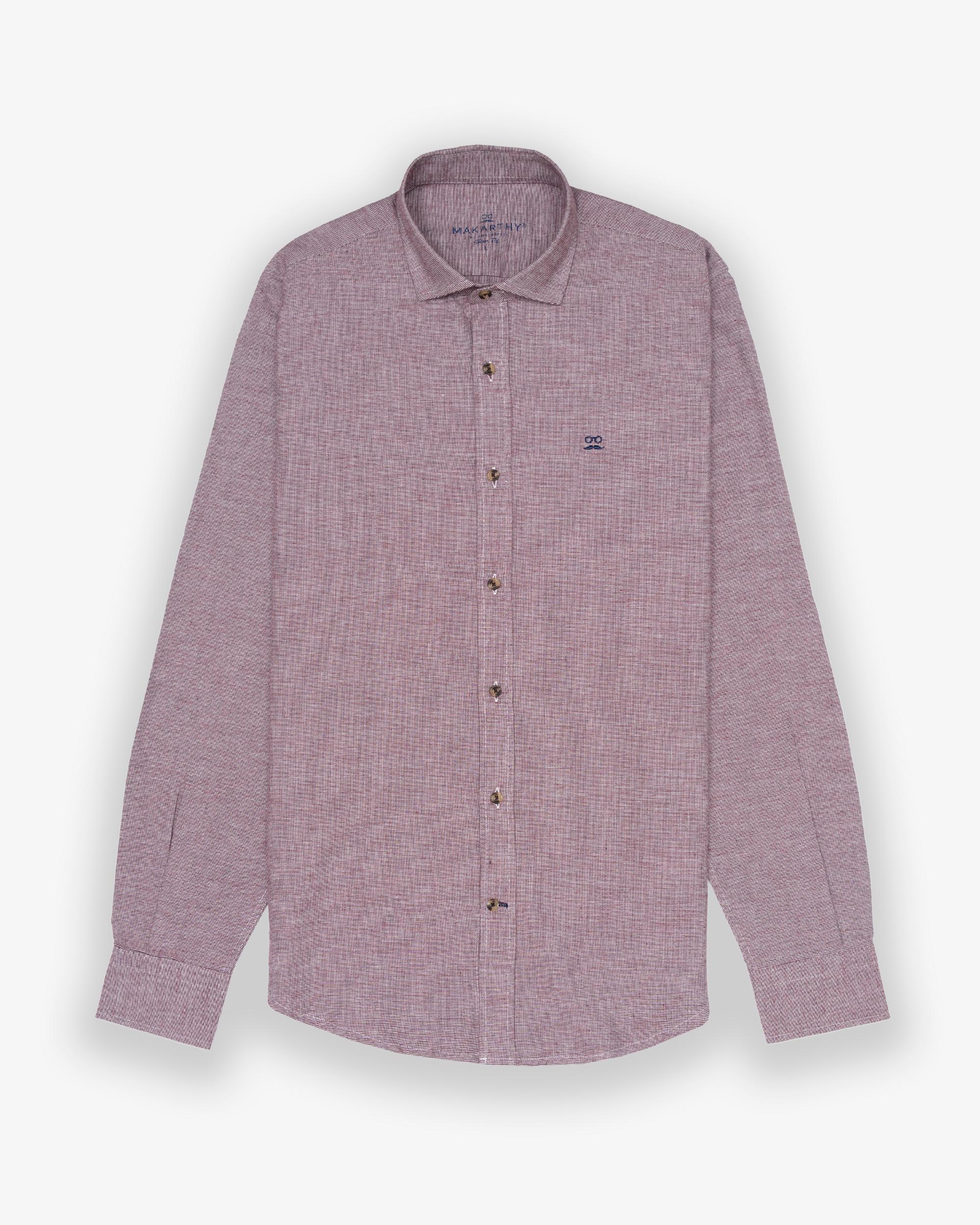 Camisa Slim com Estampado Aos Quadrados Vermelho / Branco-2