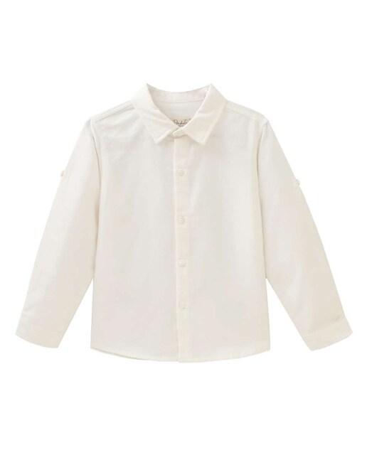 Imagem 0 de Camisa em Branco com Manga Remangável