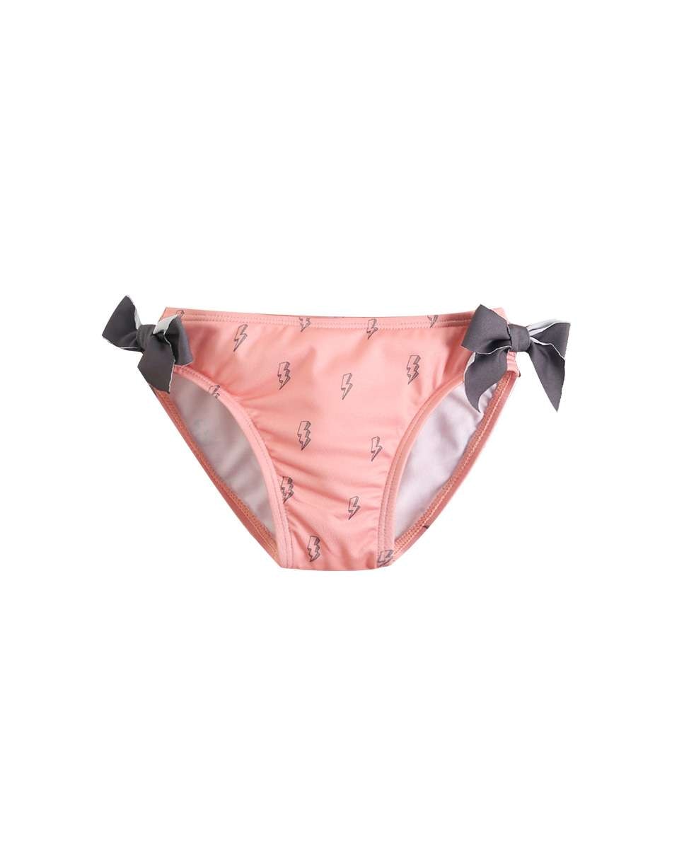 Gola de Bebé com Estampado de Raios e Laços Decorativos Coral-2