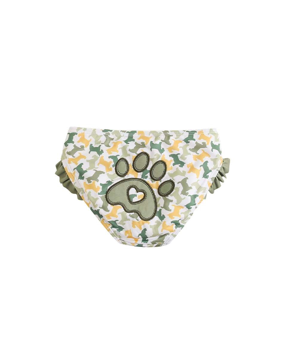 Gola de Bebé Estampada com Patch Posterior Verde-2