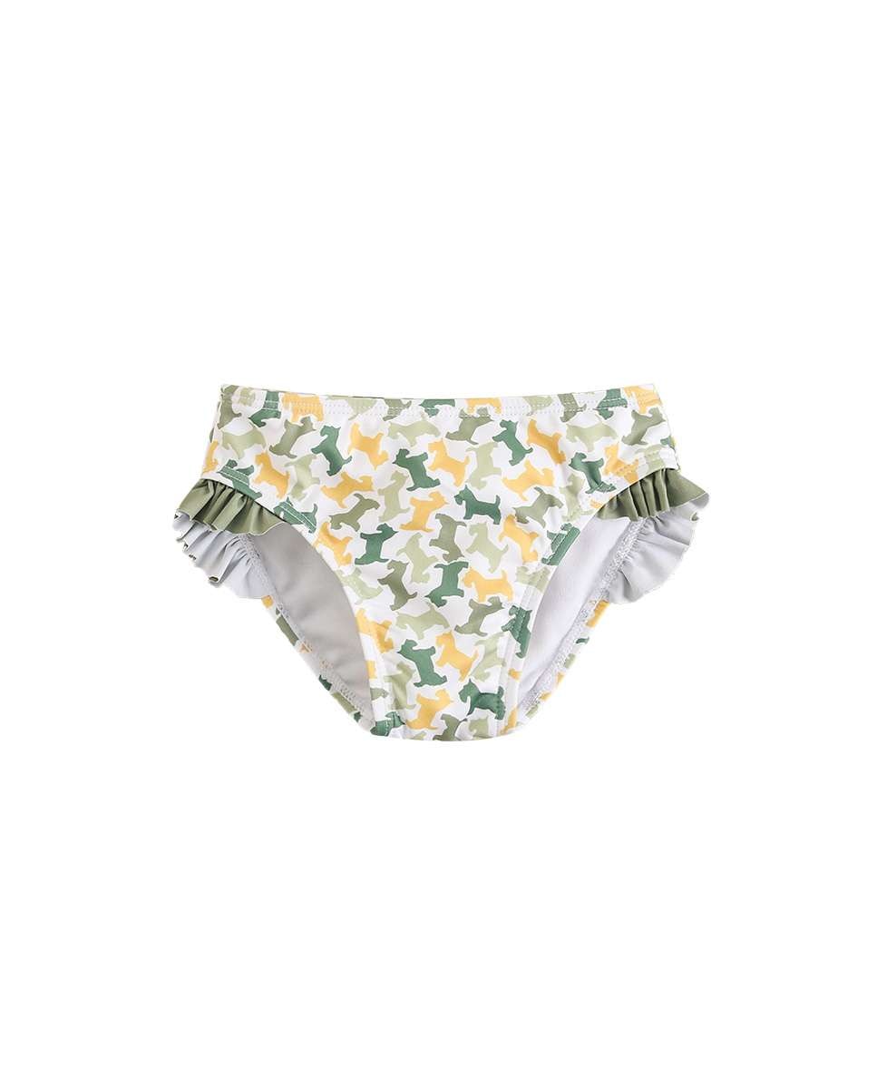 Gola de Bebé Estampada com Patch Posterior Verde-1