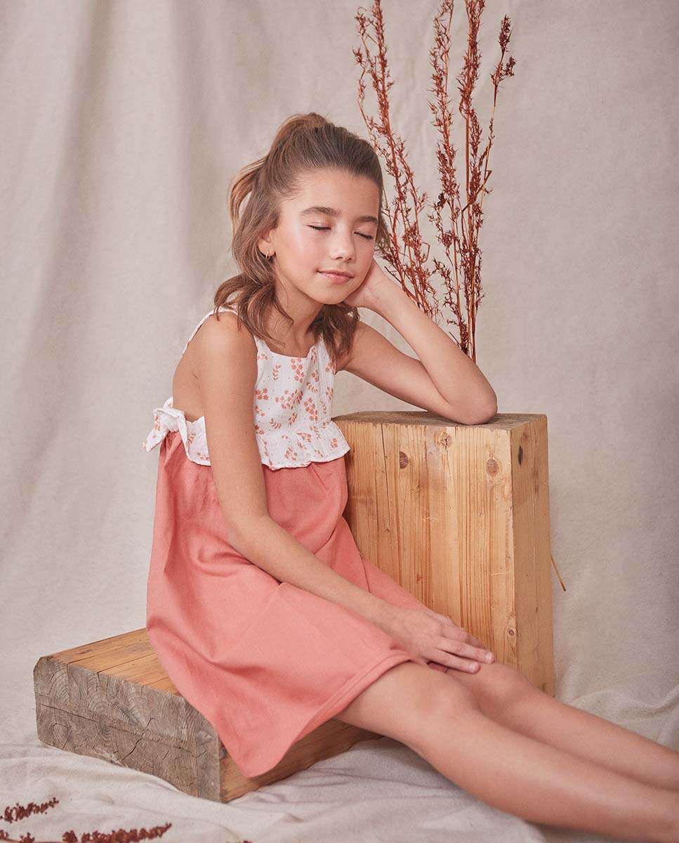 Imagem 0 de Vestido Infantil de Alças Combinado