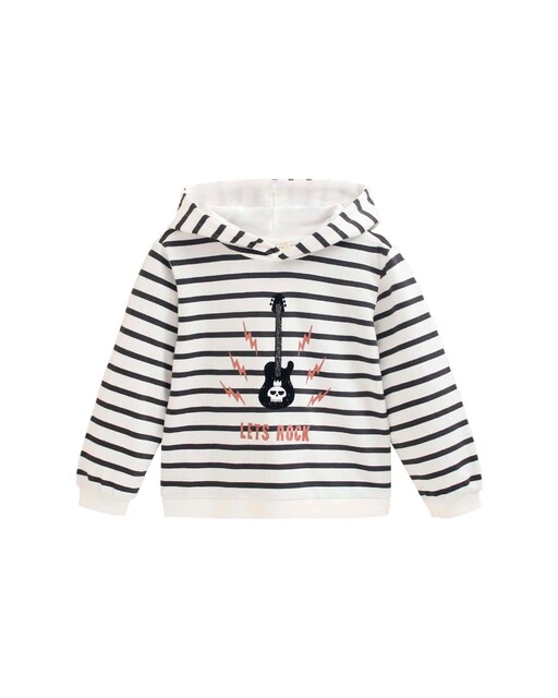 Imagem 0 de Sudadera de niño con capucha a rayas