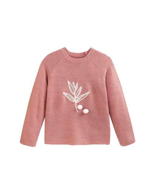 Imagem 0 de Camisola Infantil com Gola Redonda e Bordado Frontal