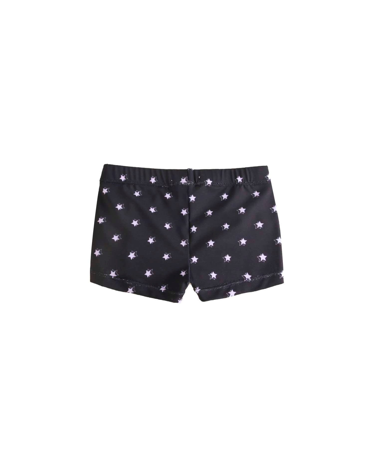 Boxer para Bebé com Estampado de Estrelas e Cordão de Ajuste Preto-2