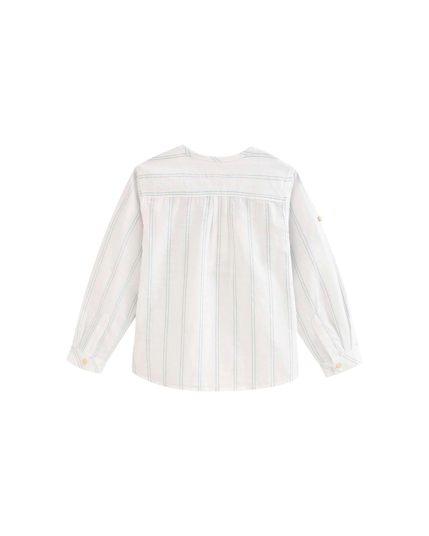 Camisa Infantil Tipo Canguru com Estampado Às Riscas Dadati Branco-2
