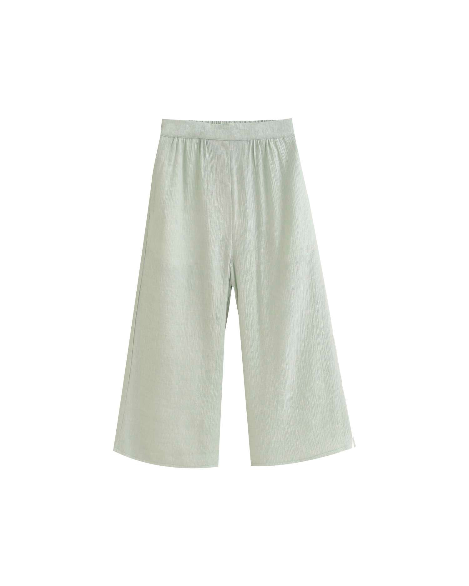 Calças Infantil Fluídas Dadati Verde-menta-3