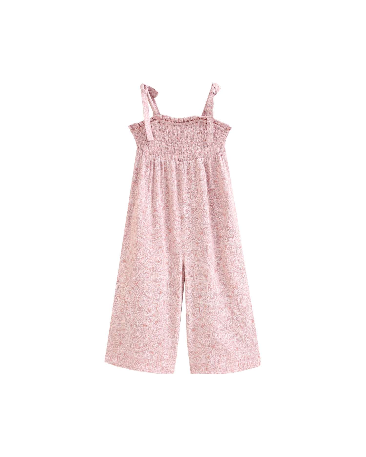 Macacão Infantil com Estampado Paisley Rosa-claro-1