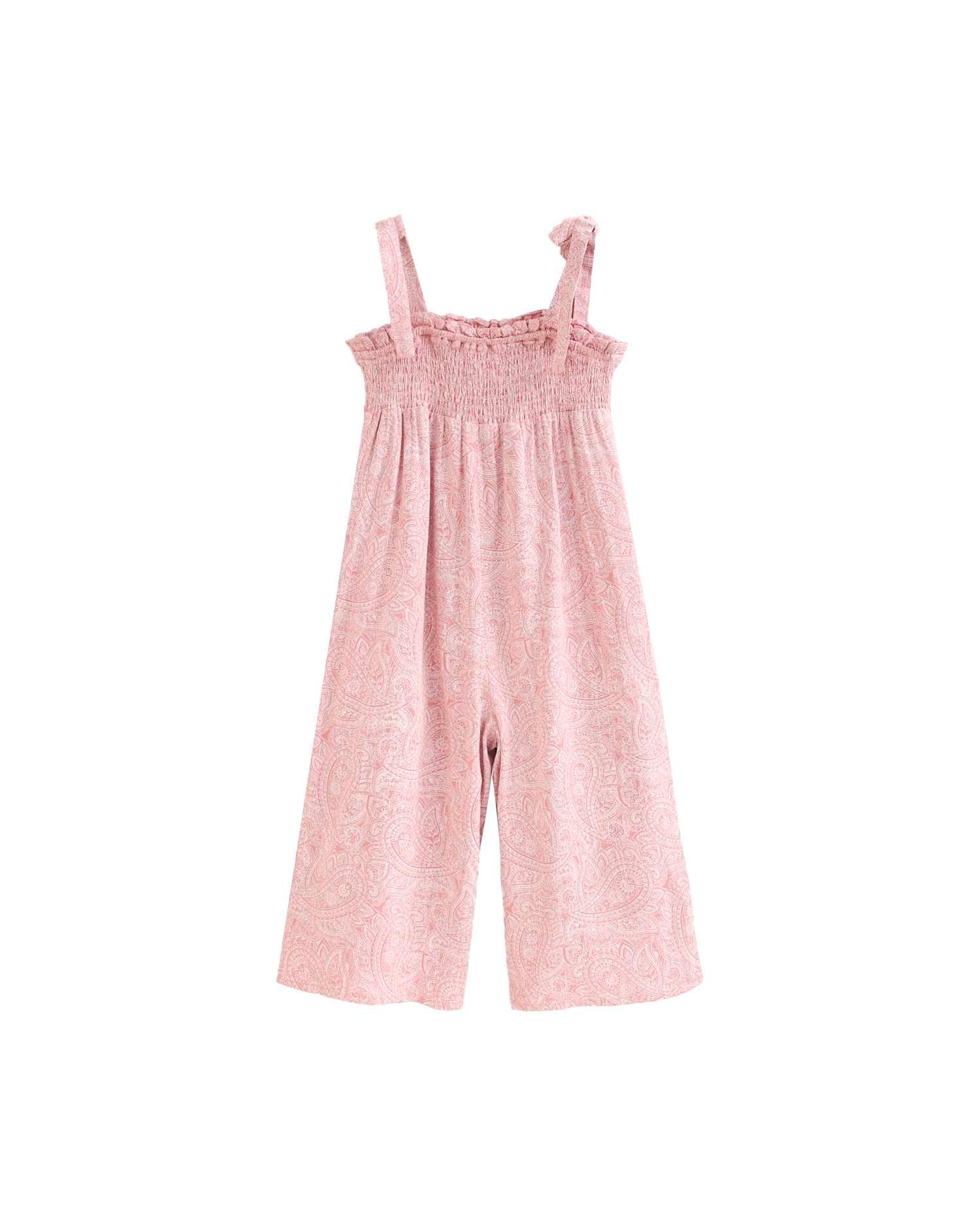 Macacão Infantil com Estampado Paisley Rosa-claro-2