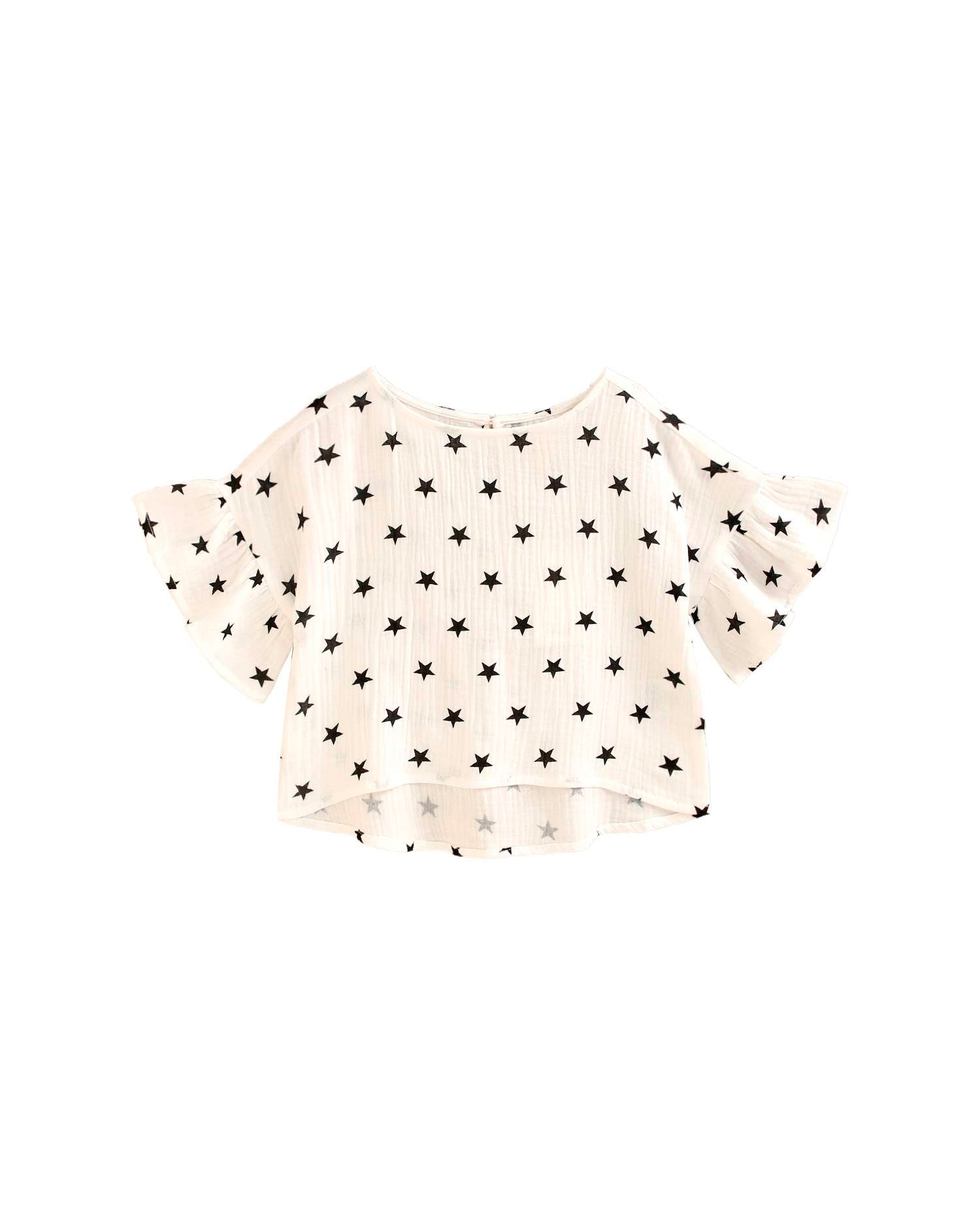 Blusa Infantil com Estampado de Estrelas Branco-2