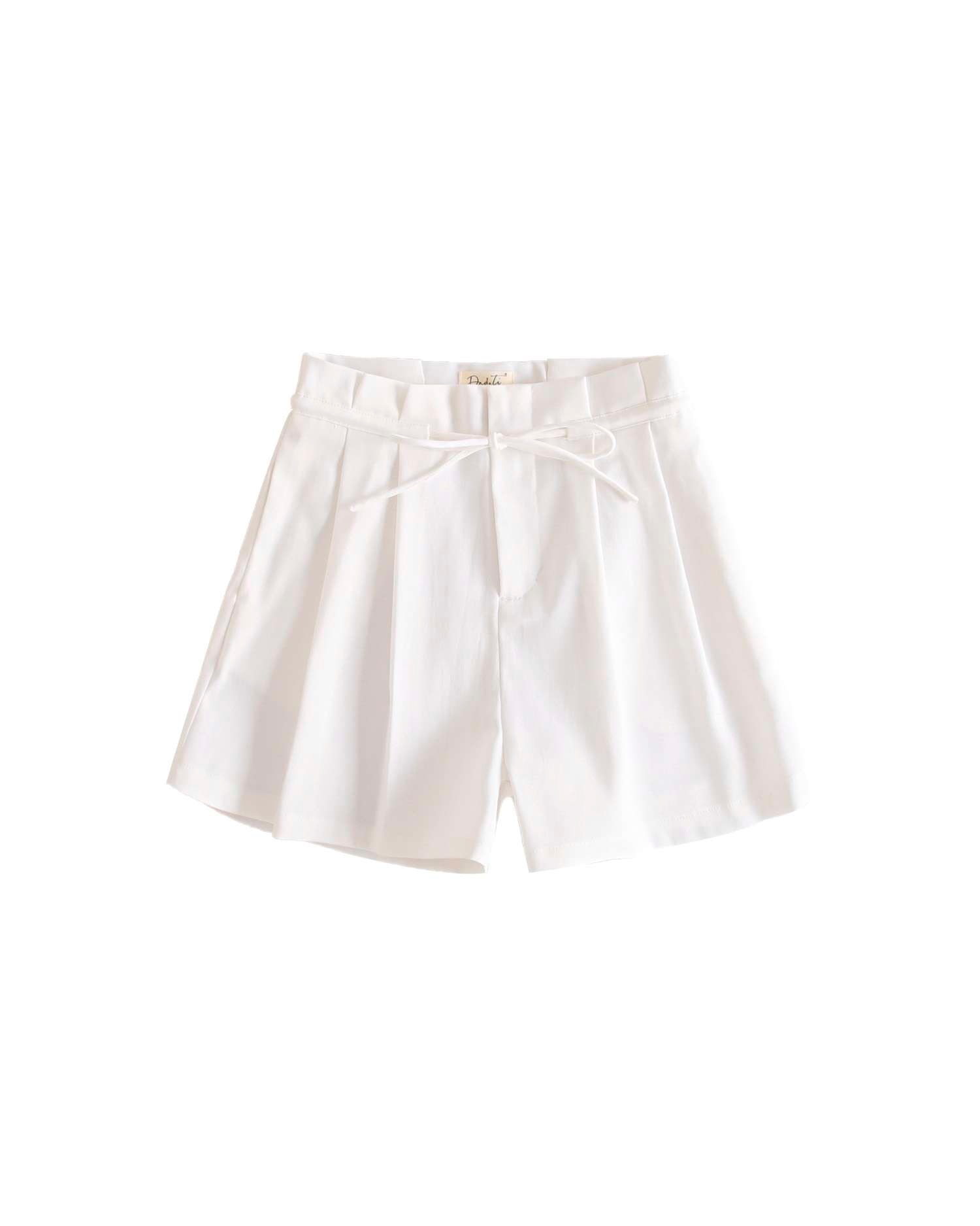 Short Infantil de Cintura Subida Branco-1