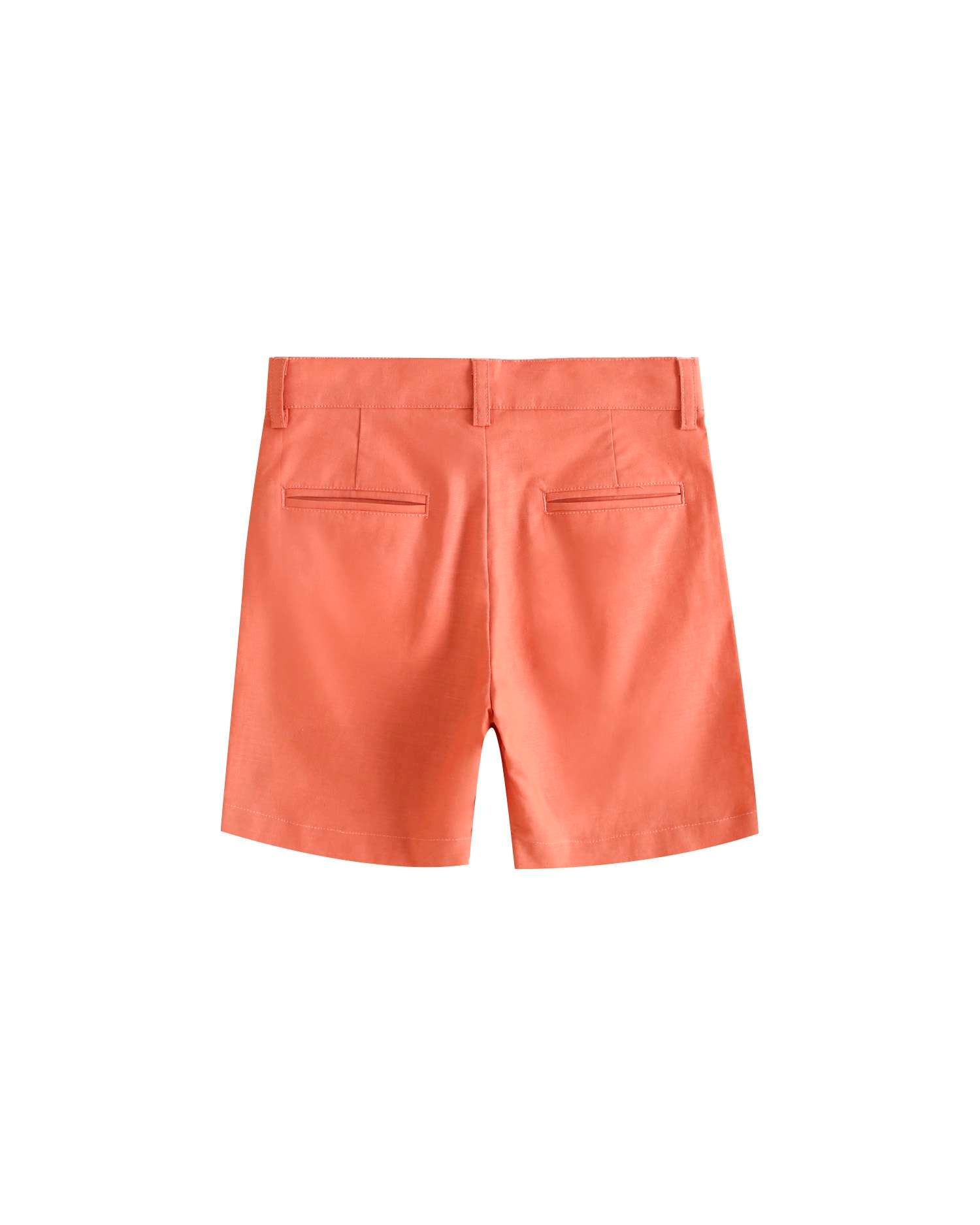 Bermudas Lisa com Cintura Ajustável Coral-2