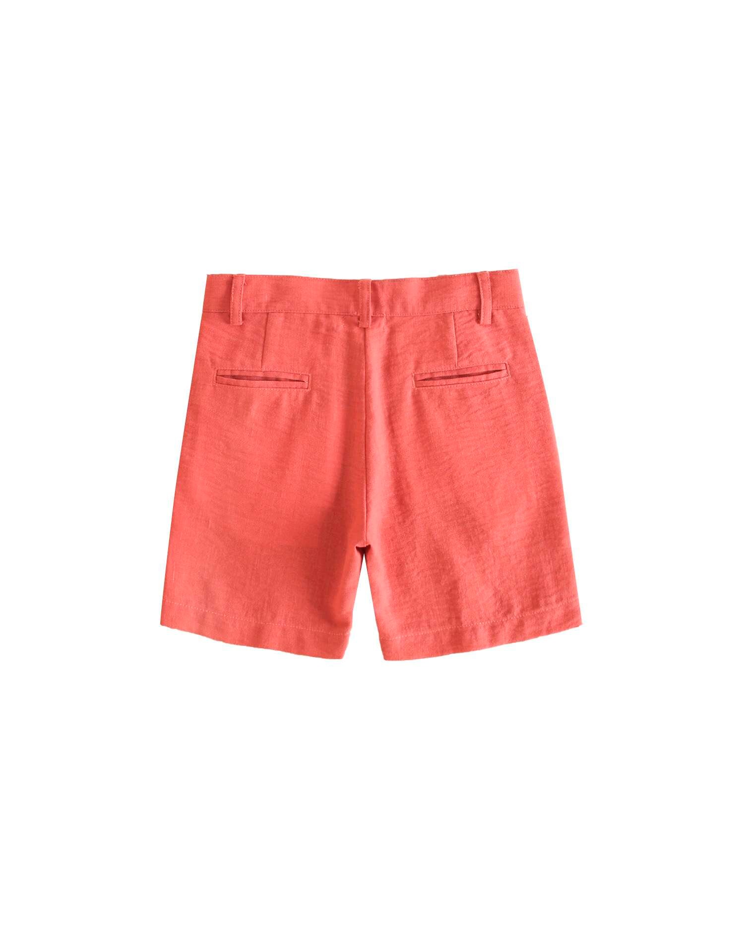 Bermudas Lisa com Cintura Ajustável Coral-2