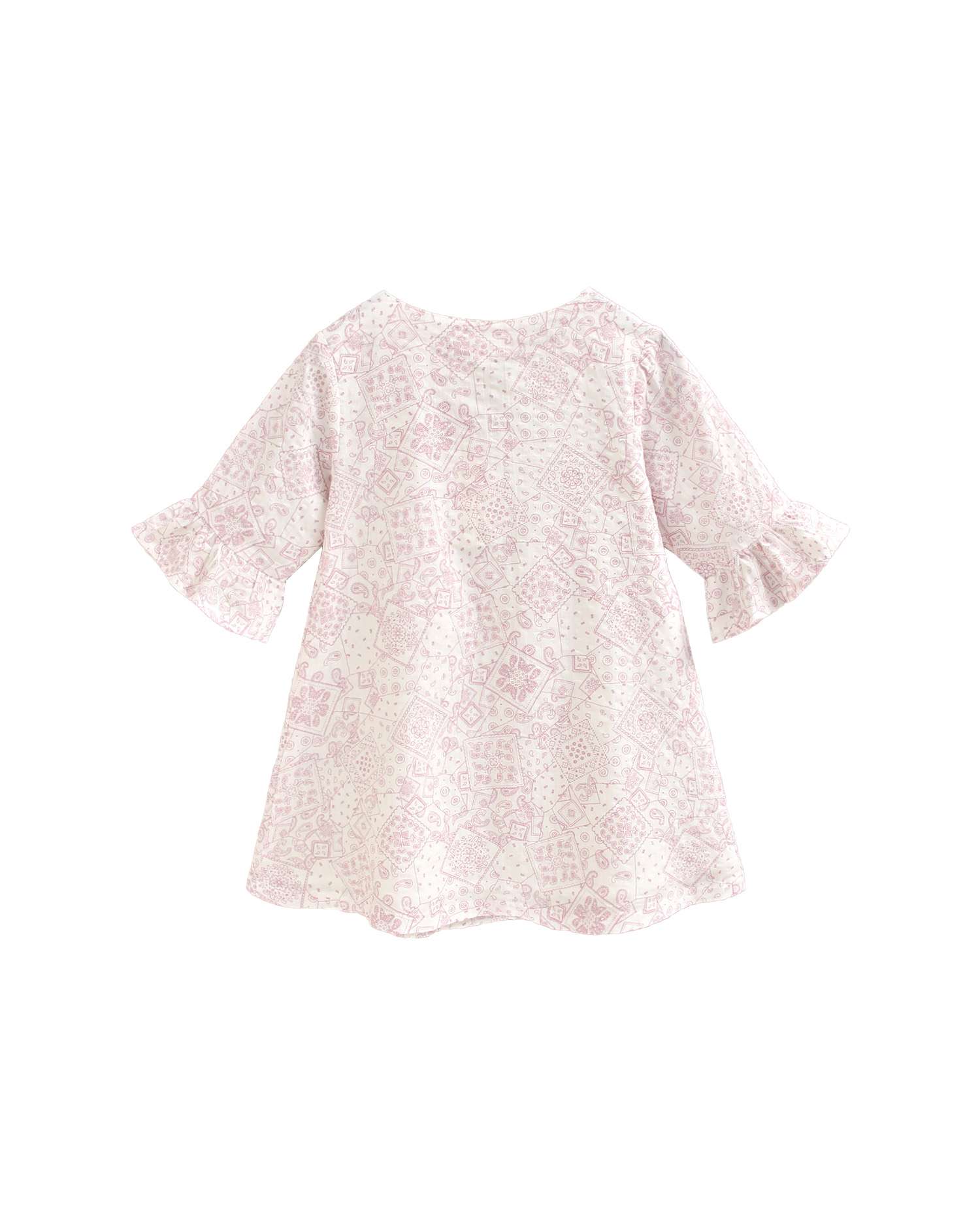 Vestido Infantil Fantasia com Manga 3/4 Dadati Branco / Rosa-2