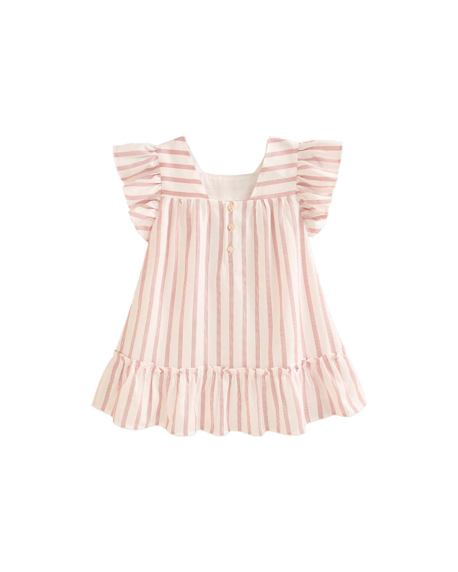 Vestido Infantil Às Riscas Vermelho-2
