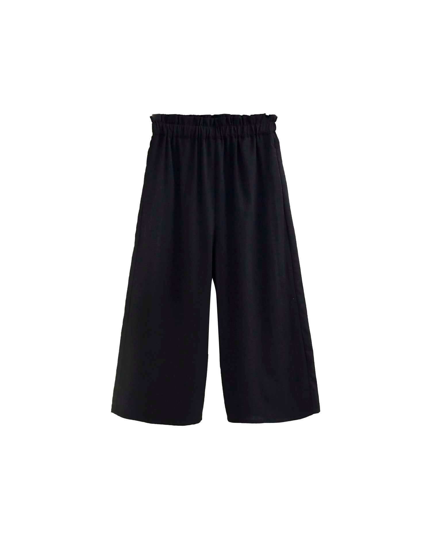 Calças Infantil Tipo Palazzo com Cintura Elástica Dadati Preto-1