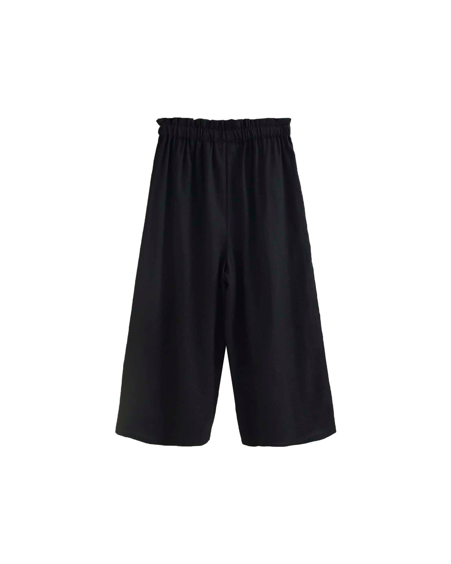 Calças Infantil Tipo Palazzo com Cintura Elástica Dadati Preto-2