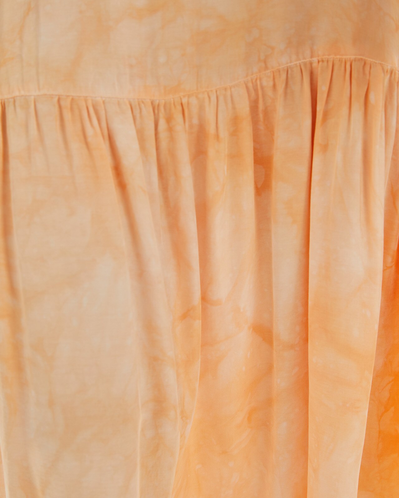 Vestido Tie Dye em Tecido Fluido e Acetinado Laranja-5