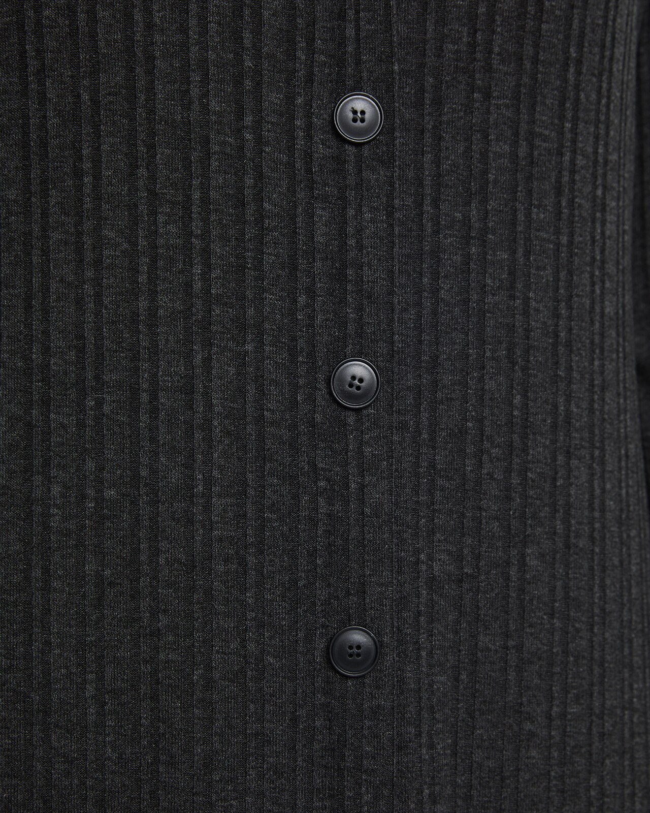 Vestido Midi de Canelado com Gola Polo Cinzento-5