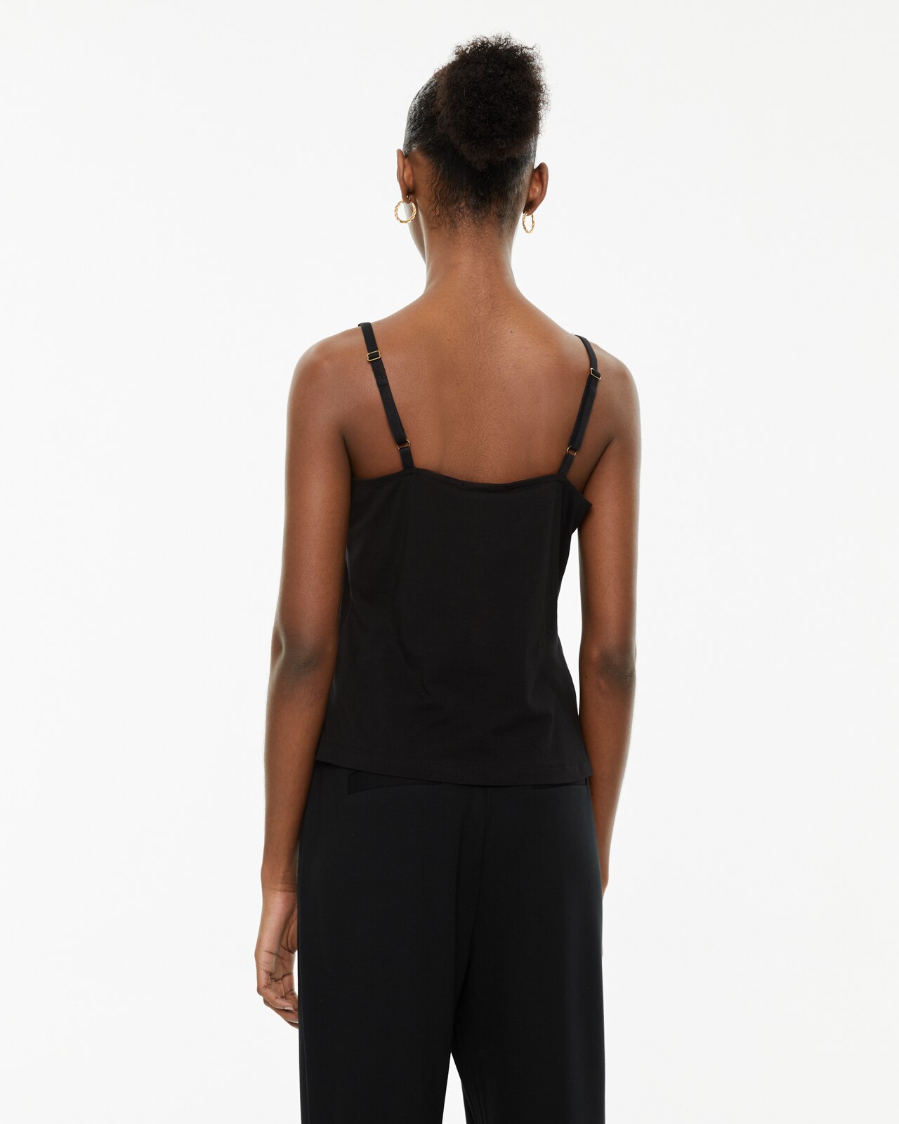 Top com Renda e Alças Ajustáveis Preto-2