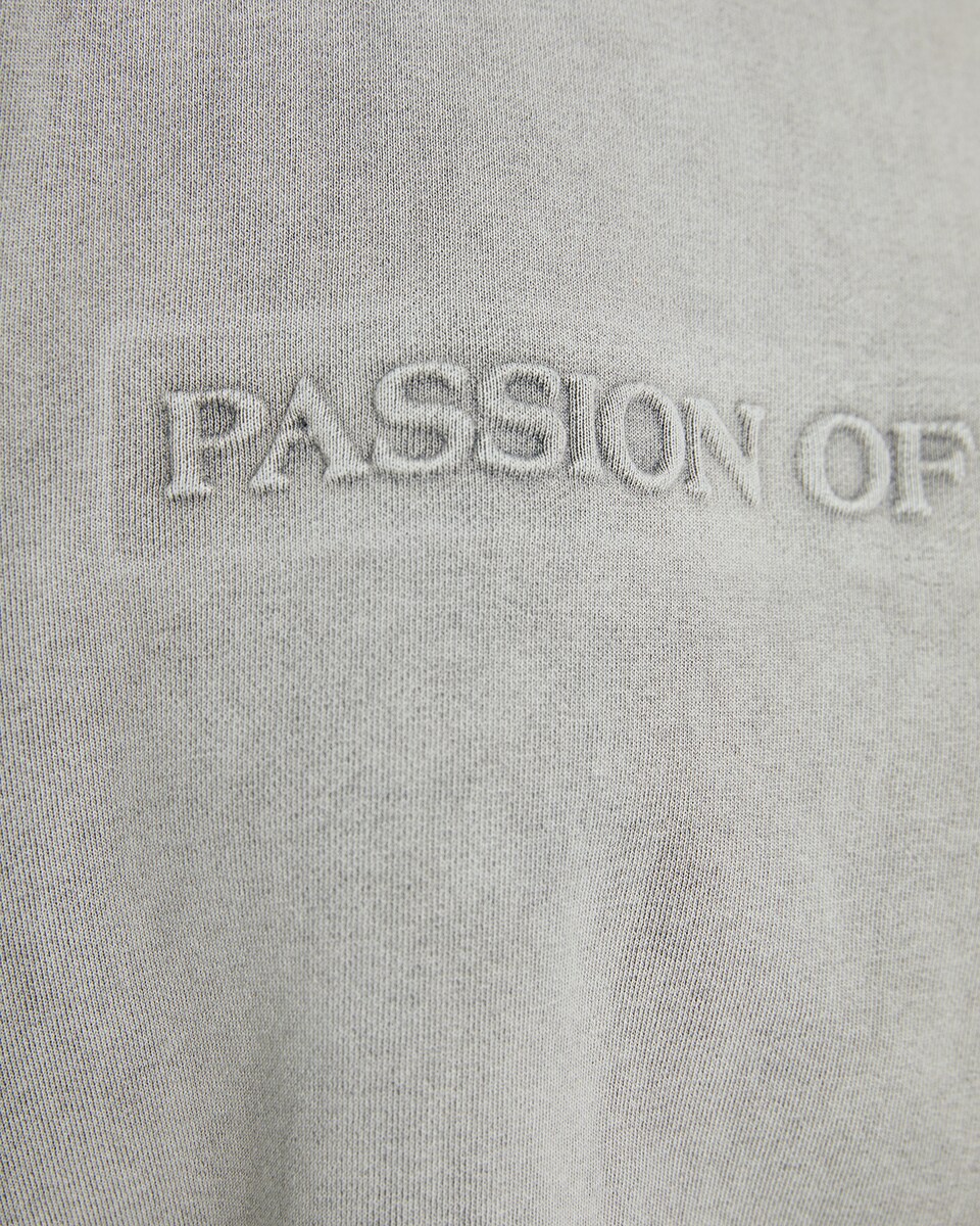 Sweatshirt Efeito Desgastado com Mensagem em Relevo Cinzento-claro-5