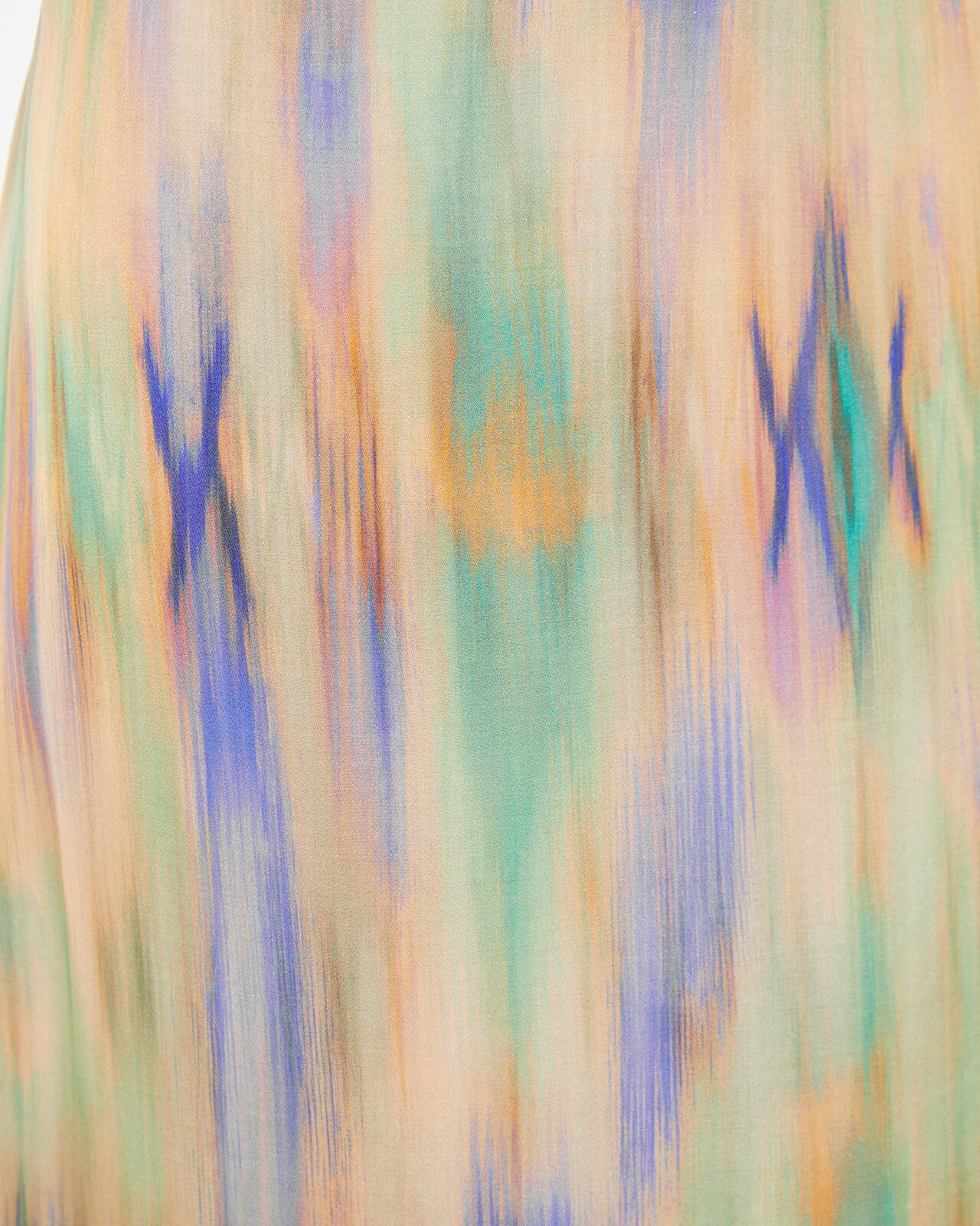 Saia Midi Evasé com Estampado Águas Multicolor-5