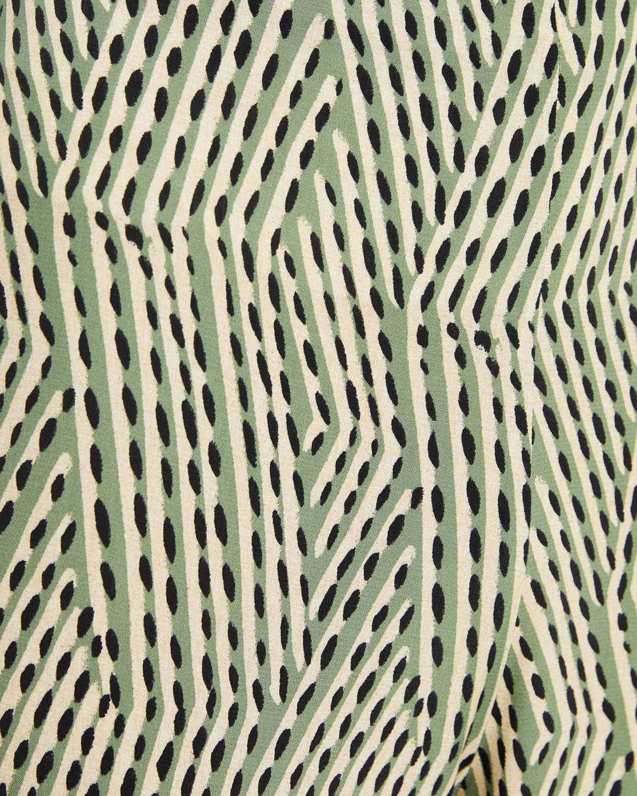 Calças com Estampado e Fecho Zip Lateral Verde-5