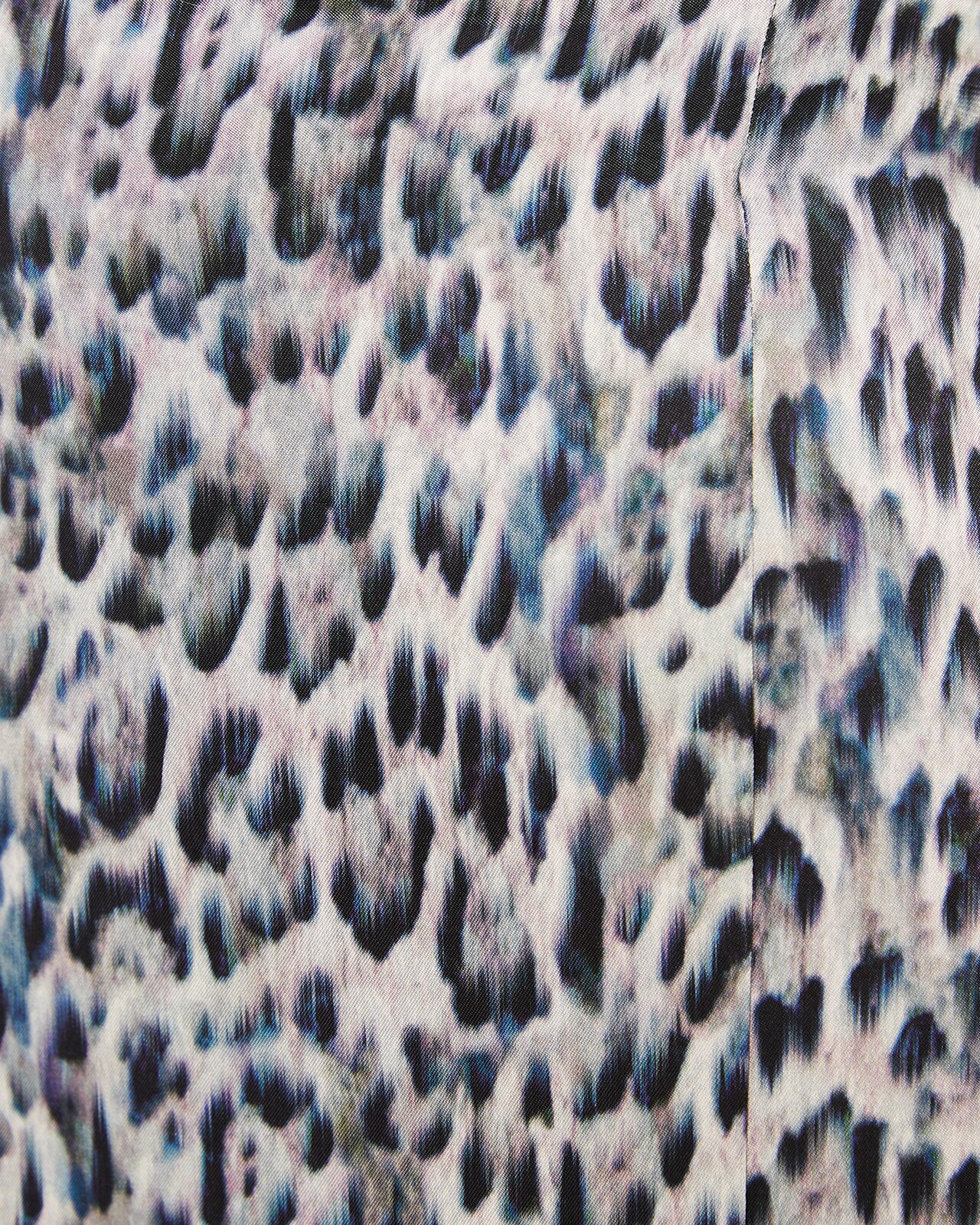 Saia com Estampado Animal Print e Detalhe de Franzido na Parte Frontal Azul / Branco-5