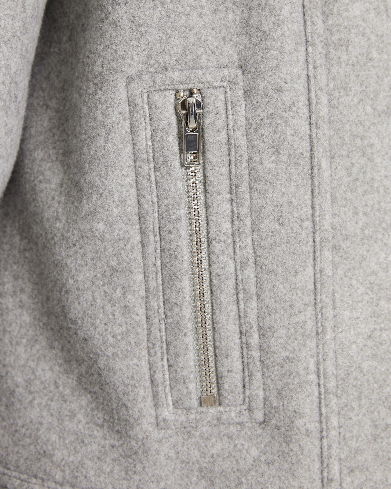 Blusão Perfeito com Tecido de Pano e Bolsos Frontais Cinzento-5