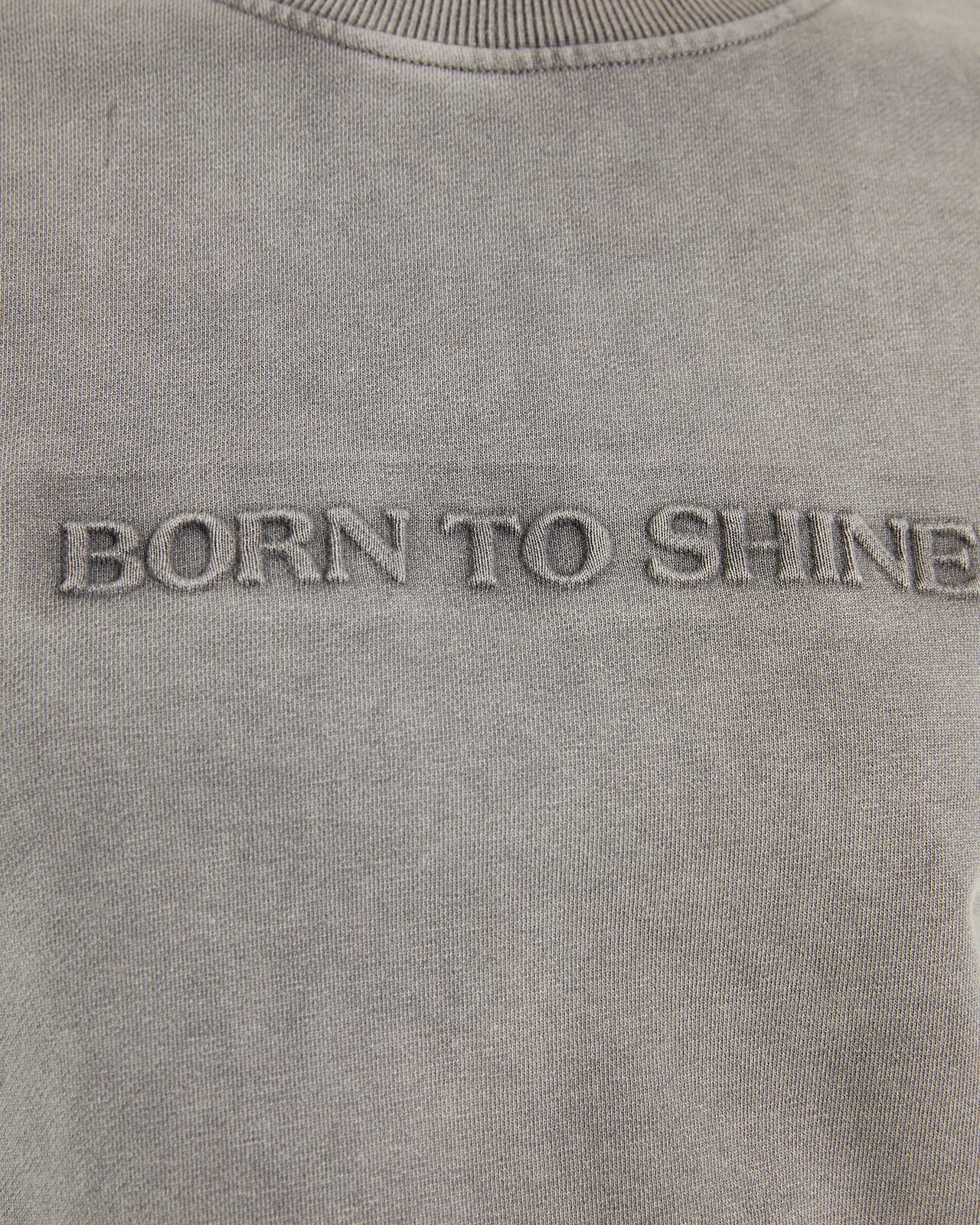 Sweatshirt com Gola Redonda e Detalhe de Mensagem na Parte Frontal Cinzento-5