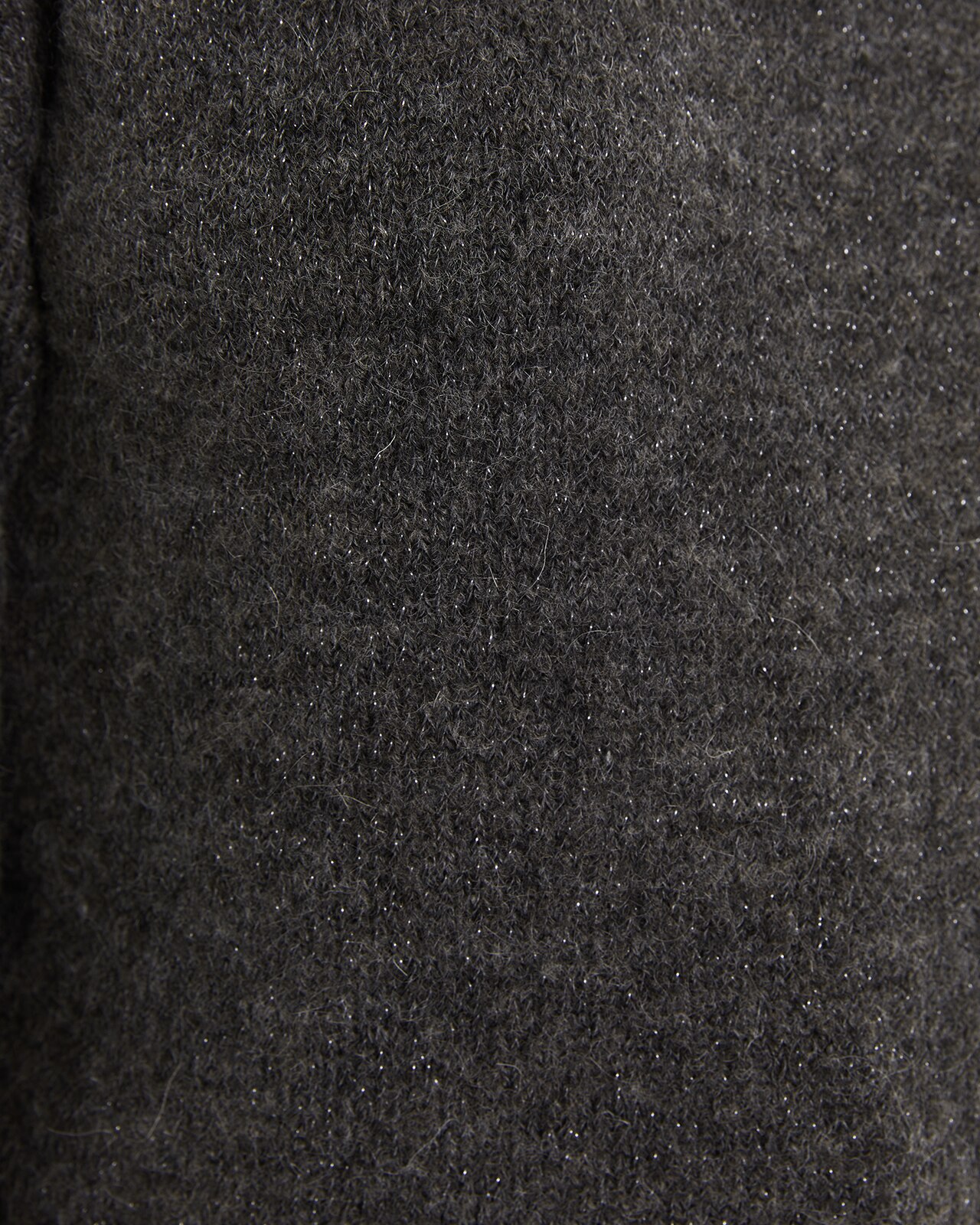 Camisola com Gola Alta e Lurex Cinzento-5