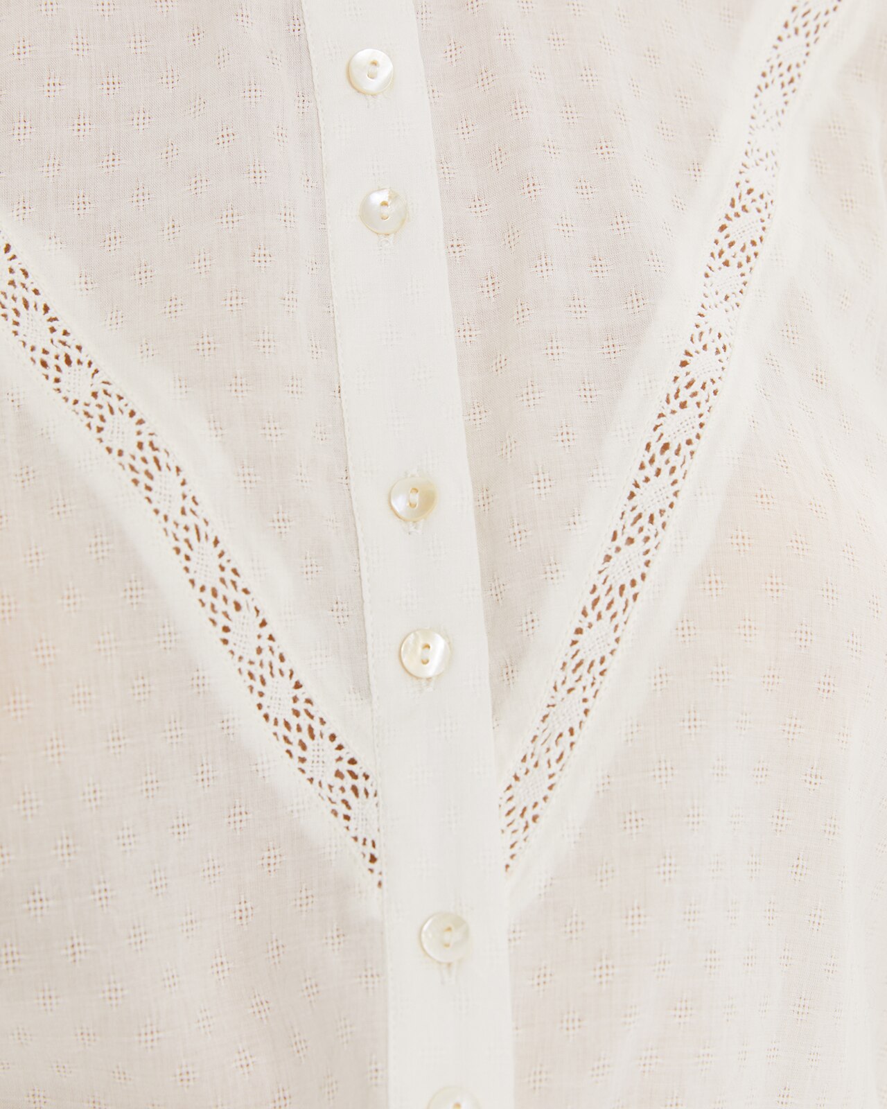 Camisa com Gola À Padre e Manga Comprida Peça Sustentável Branco-5