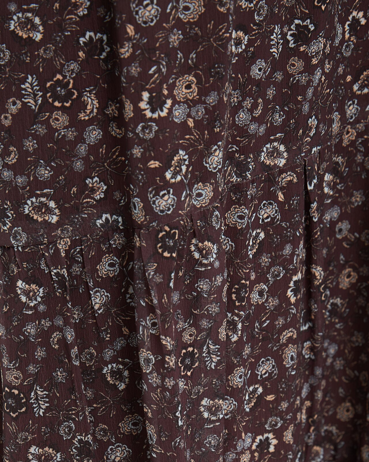 Vestido com Estampado Floral e Franzidos no Peito Roxo-5