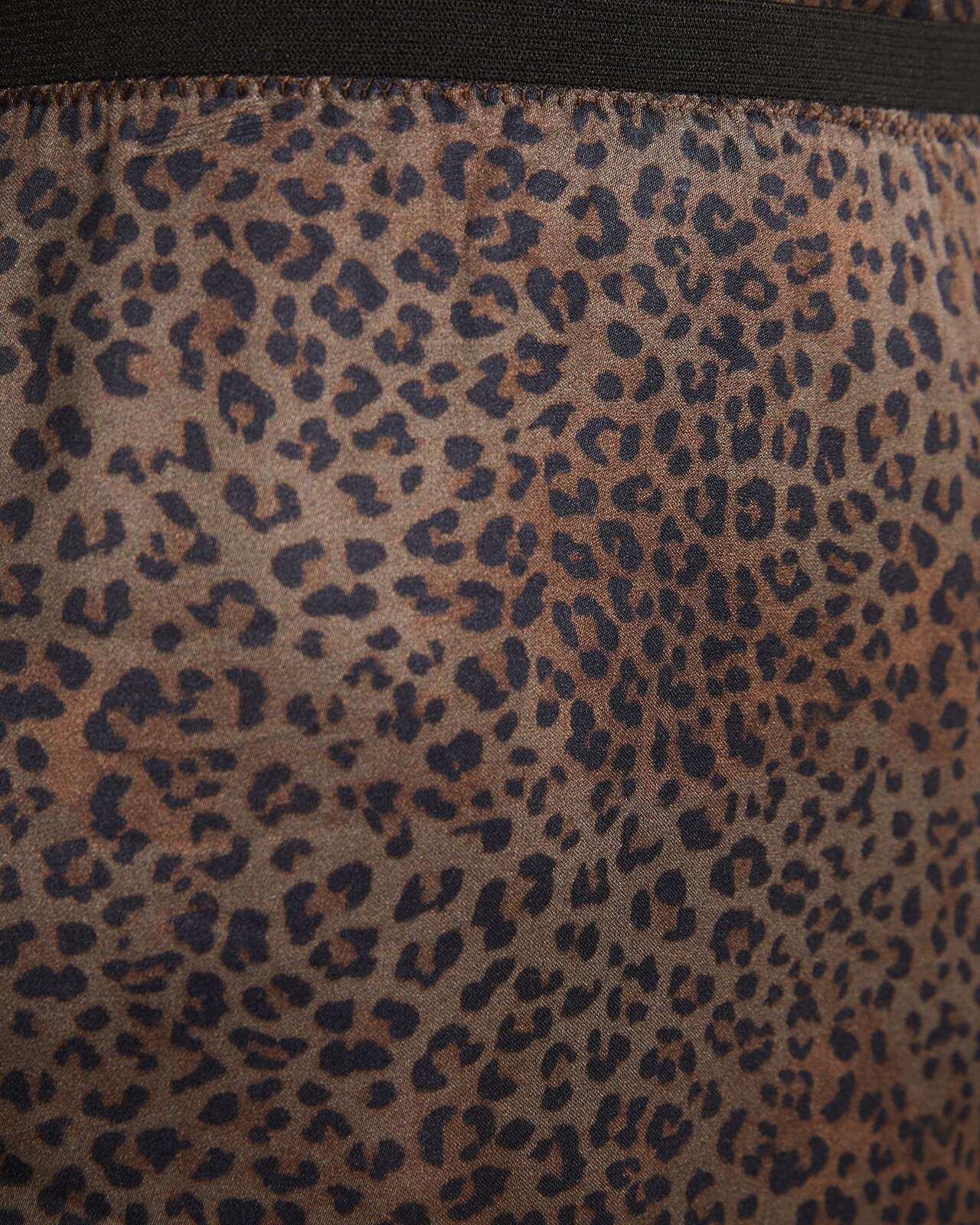 Saia com Estampado Animal Print e Fecho Zip Lateral Castanho-5