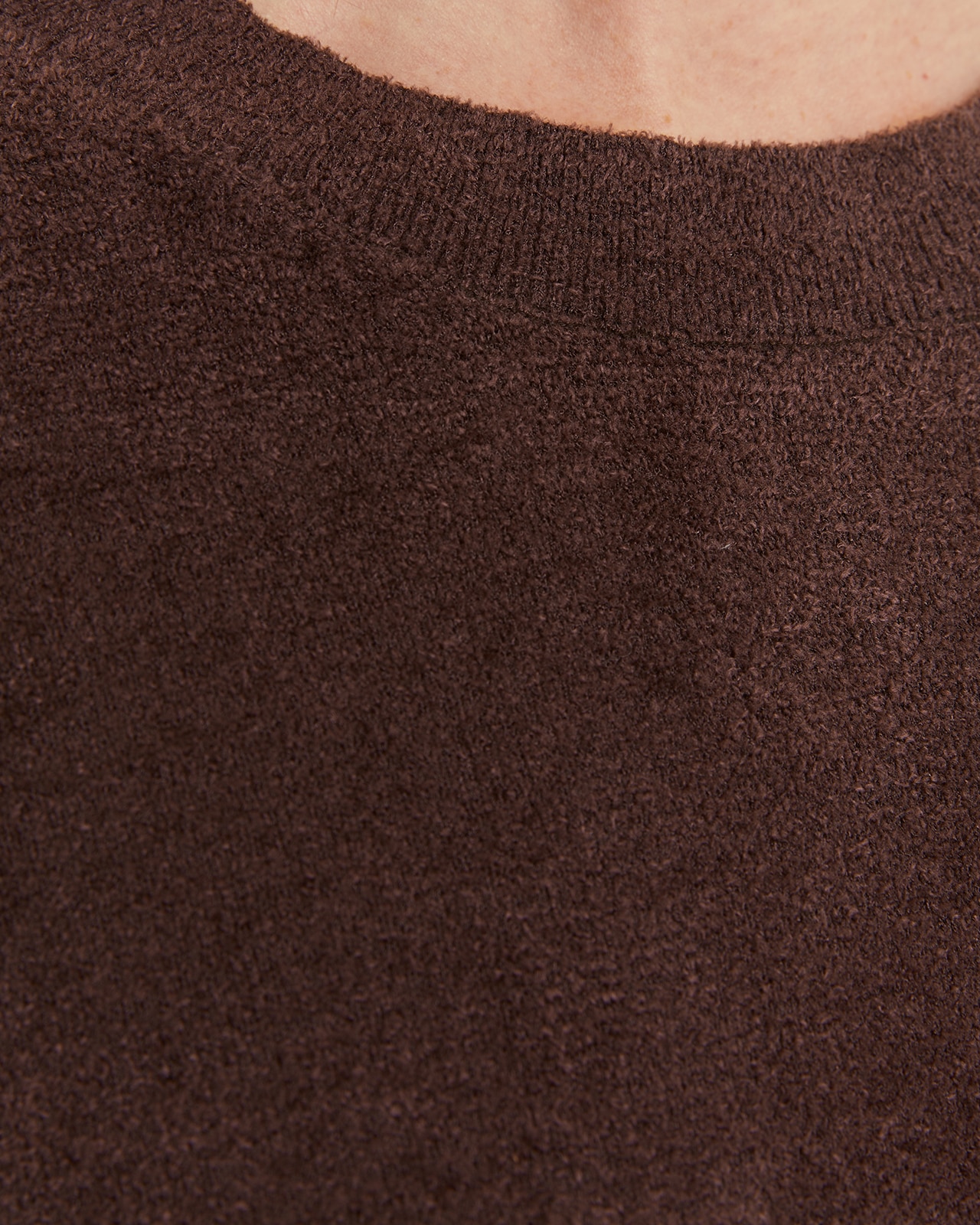 Camisola de Chenille Castanho-5