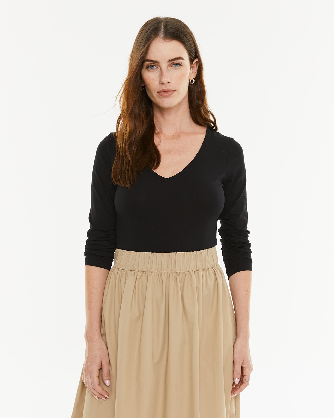 Imagem 0 de Body com Decote em V e Tecido em Algodão Orgânico