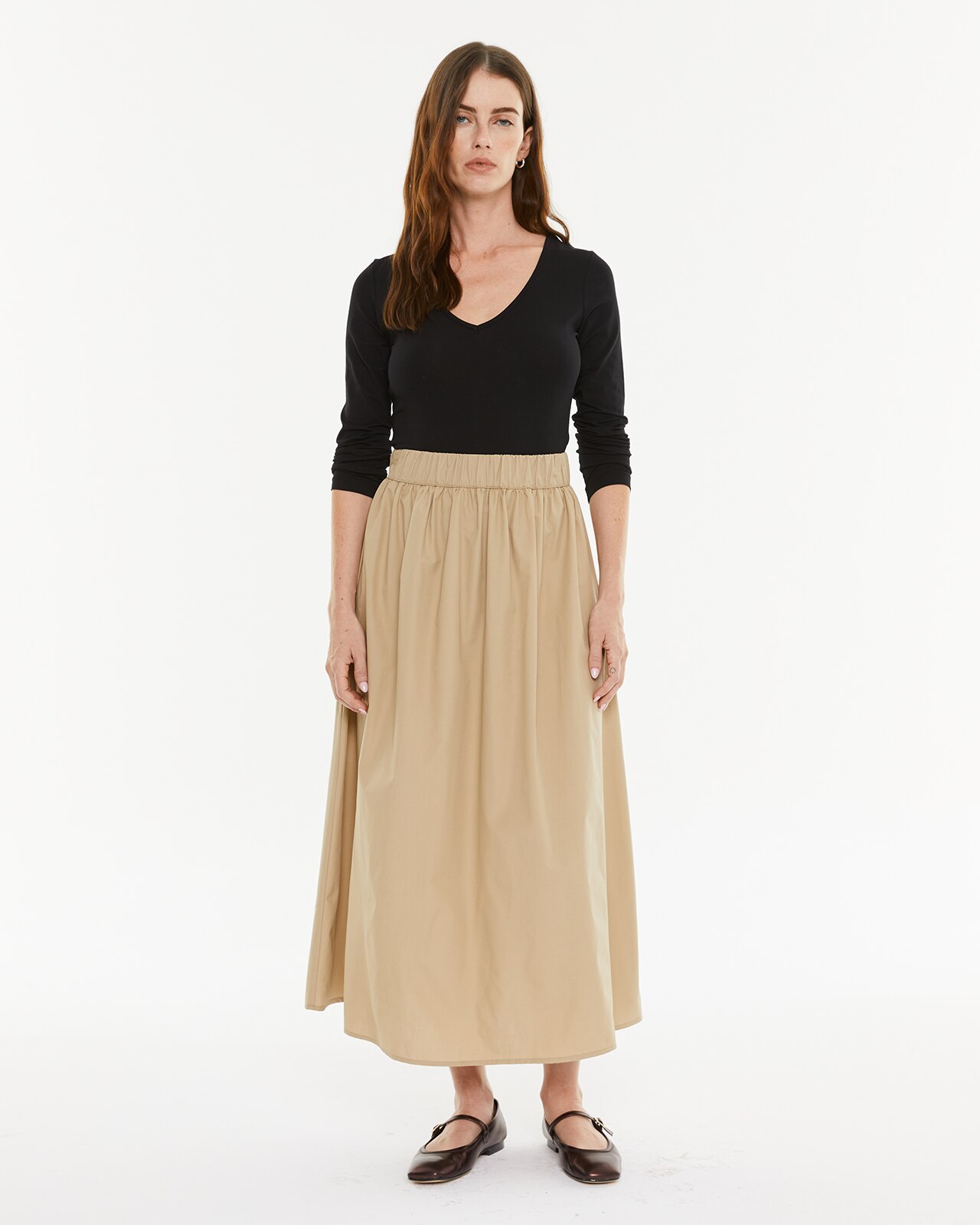 Body com Decote em V e Tecido em Algodão Orgânico Preto-3