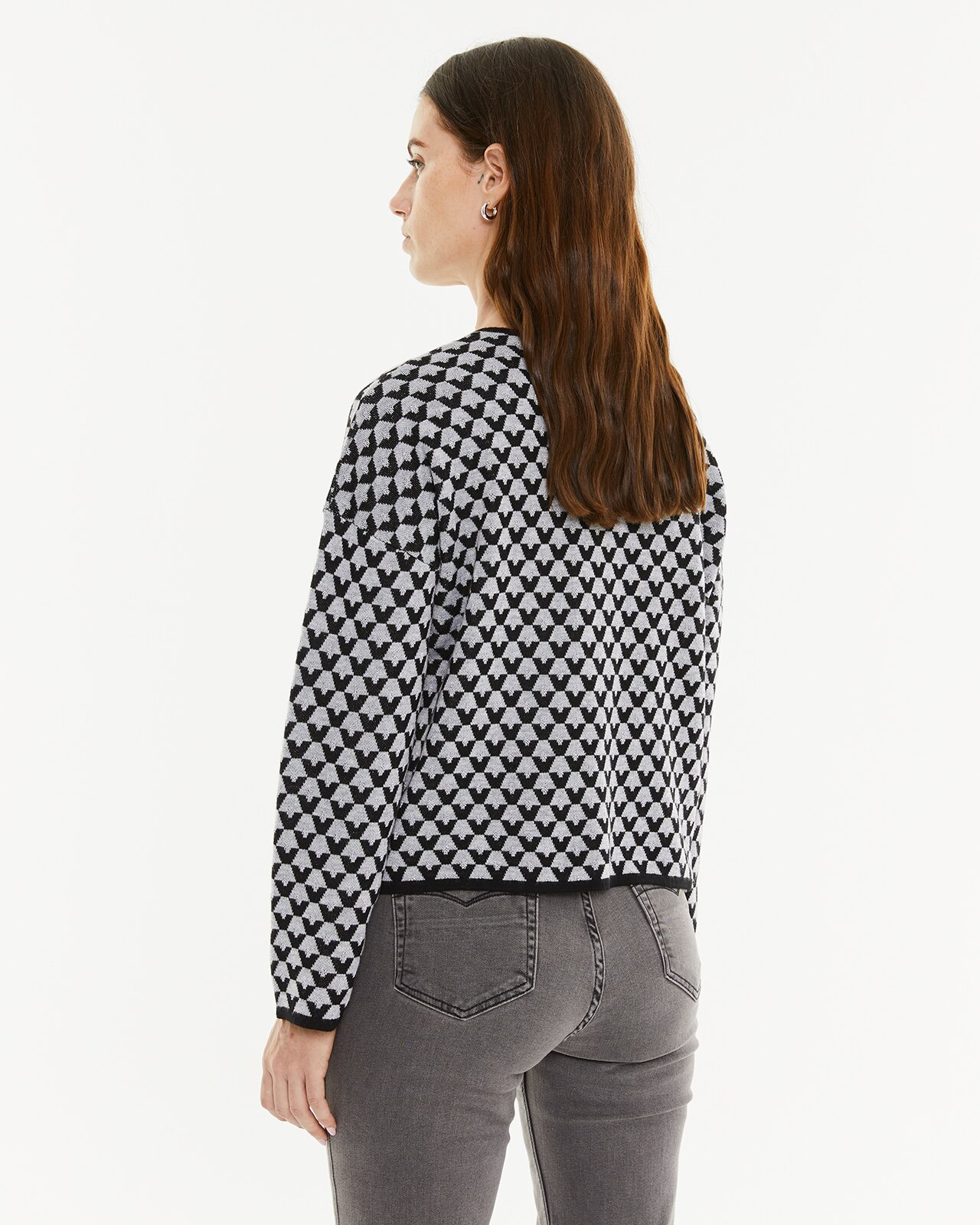 Camisola em Jacquard Cinzento-escuro-2