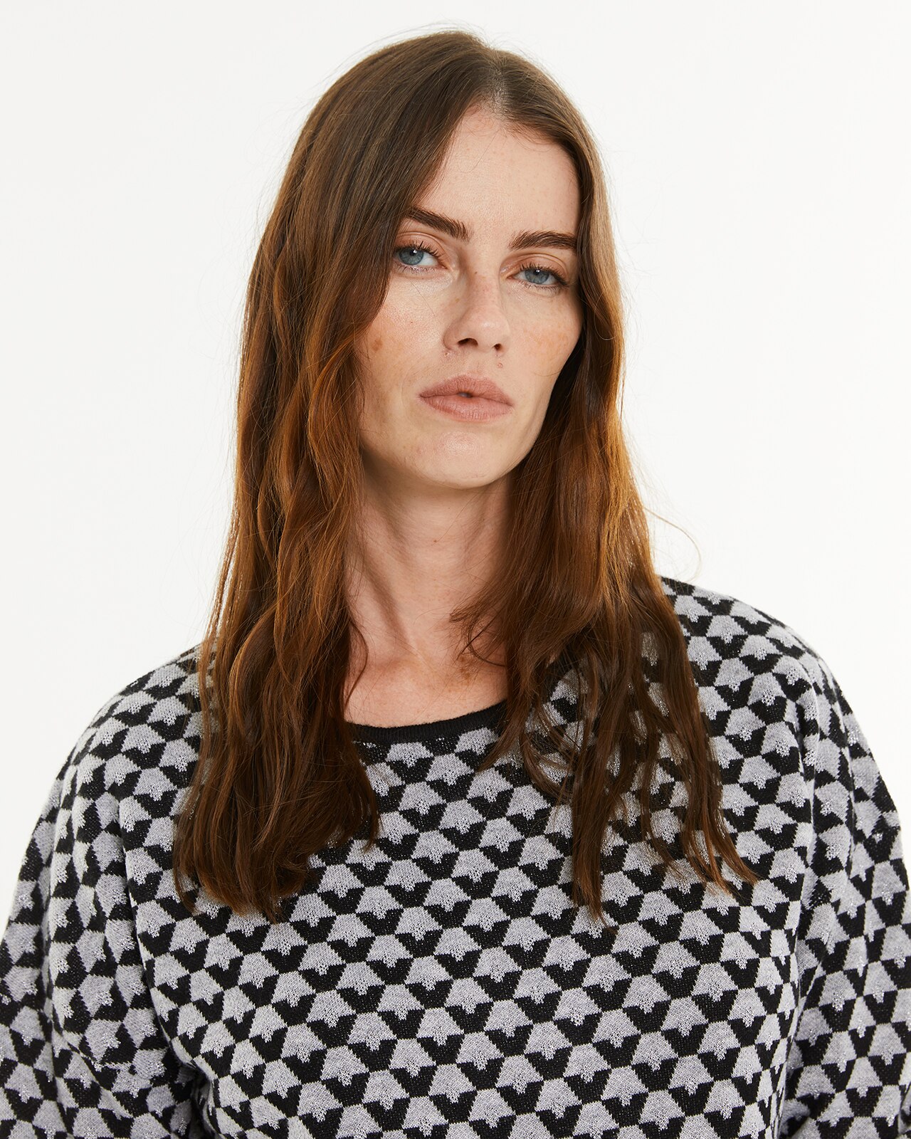 Camisola em Jacquard Cinzento-escuro-4