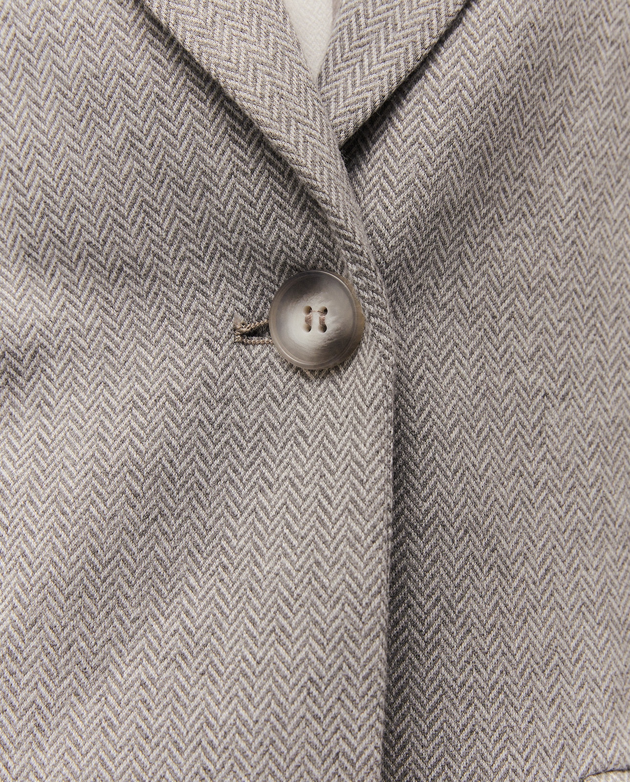 Blazer Confort com Gola de Lapela e Manga Comprida Confecionado em Tecido de Espiga Cinzento-claro-5