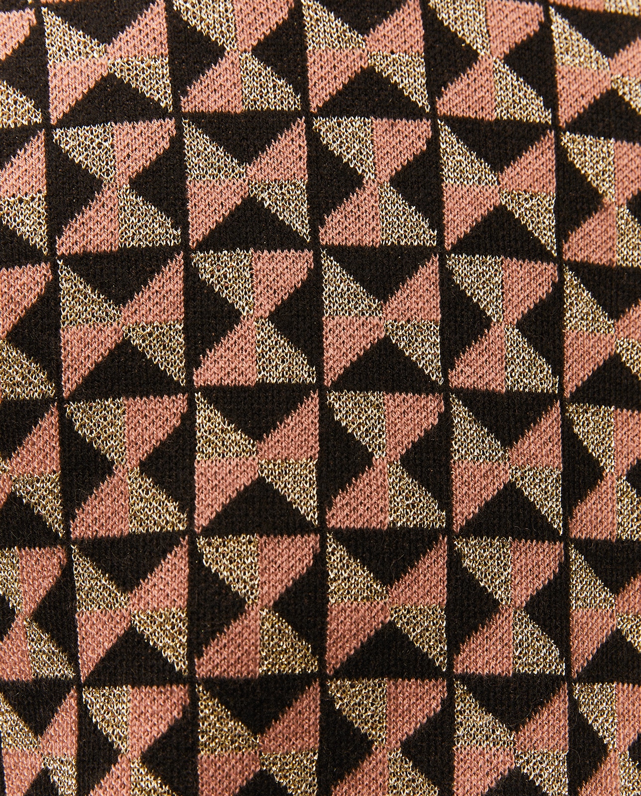 Camisola com Jacquard e Comprida Rosa / Preto-5