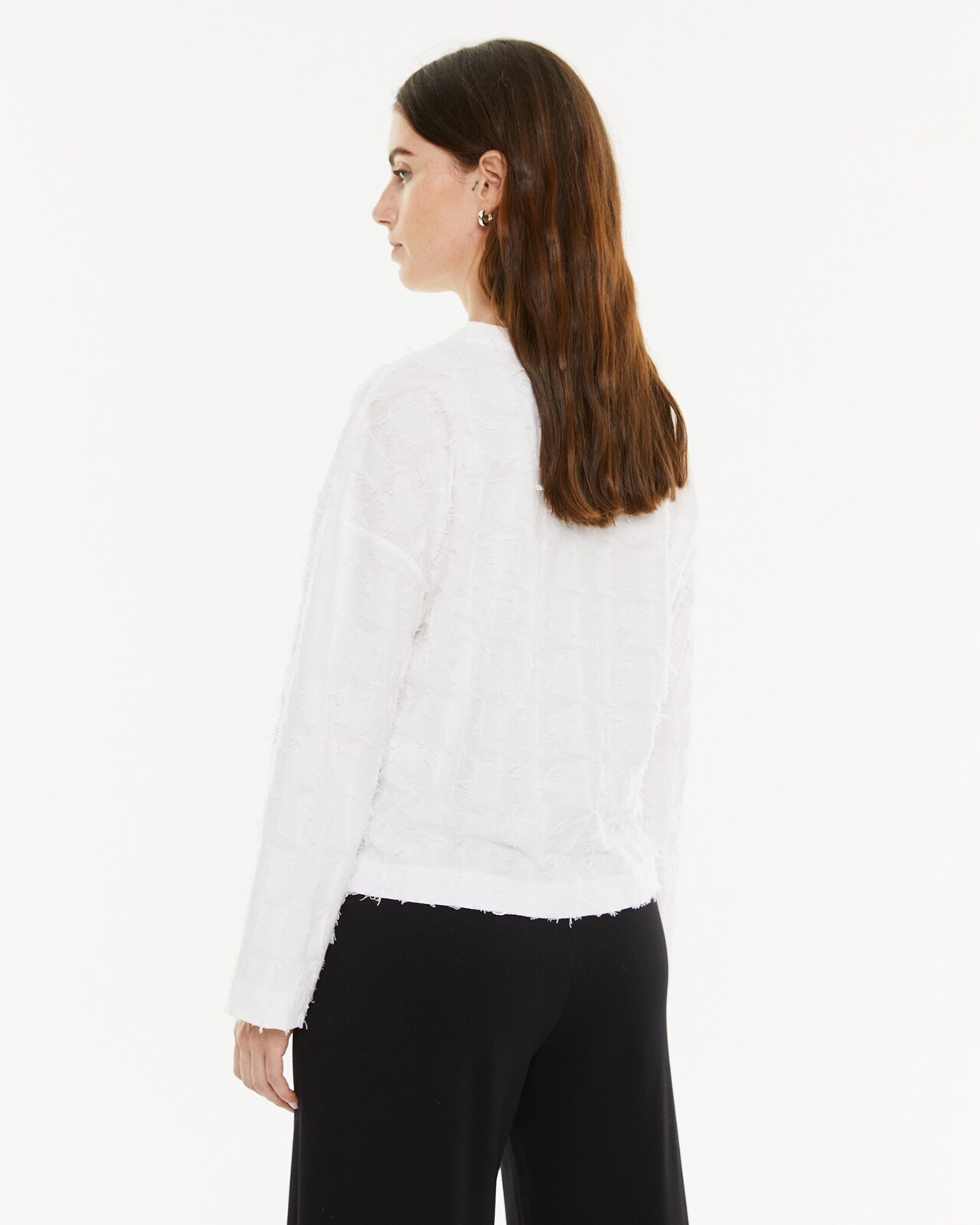 T-shirt com Estrutura e Peça Sustentável Branco-2