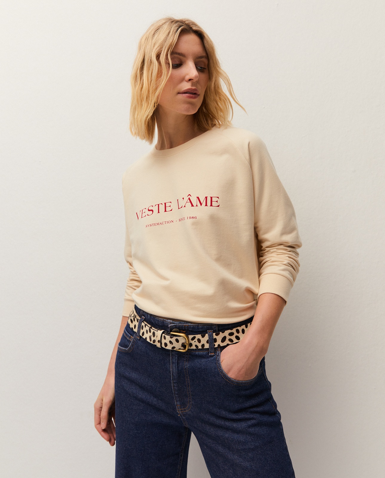Imagem 0 de Sweatshirt Básica com Texto Estampado Frontal