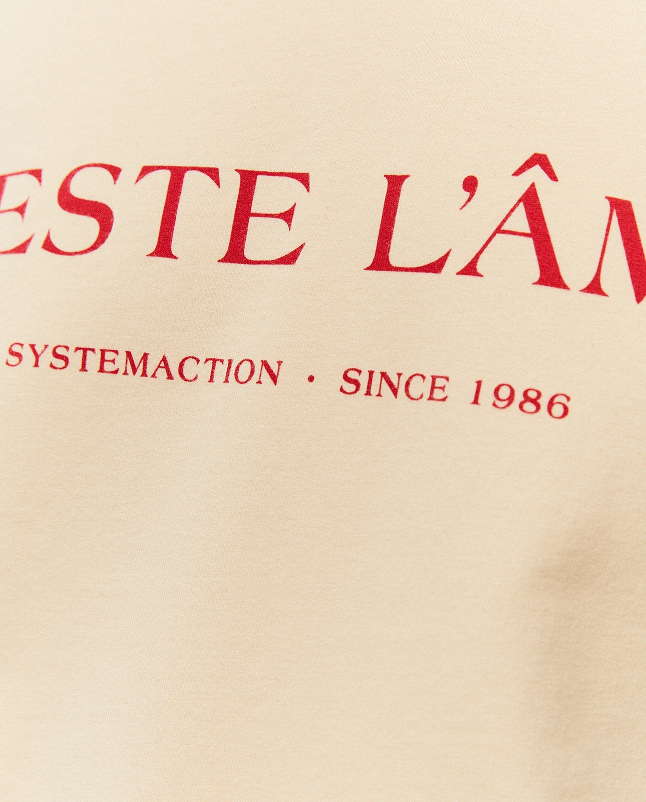 Sweatshirt Básica com Texto Estampado Frontal Cru-5