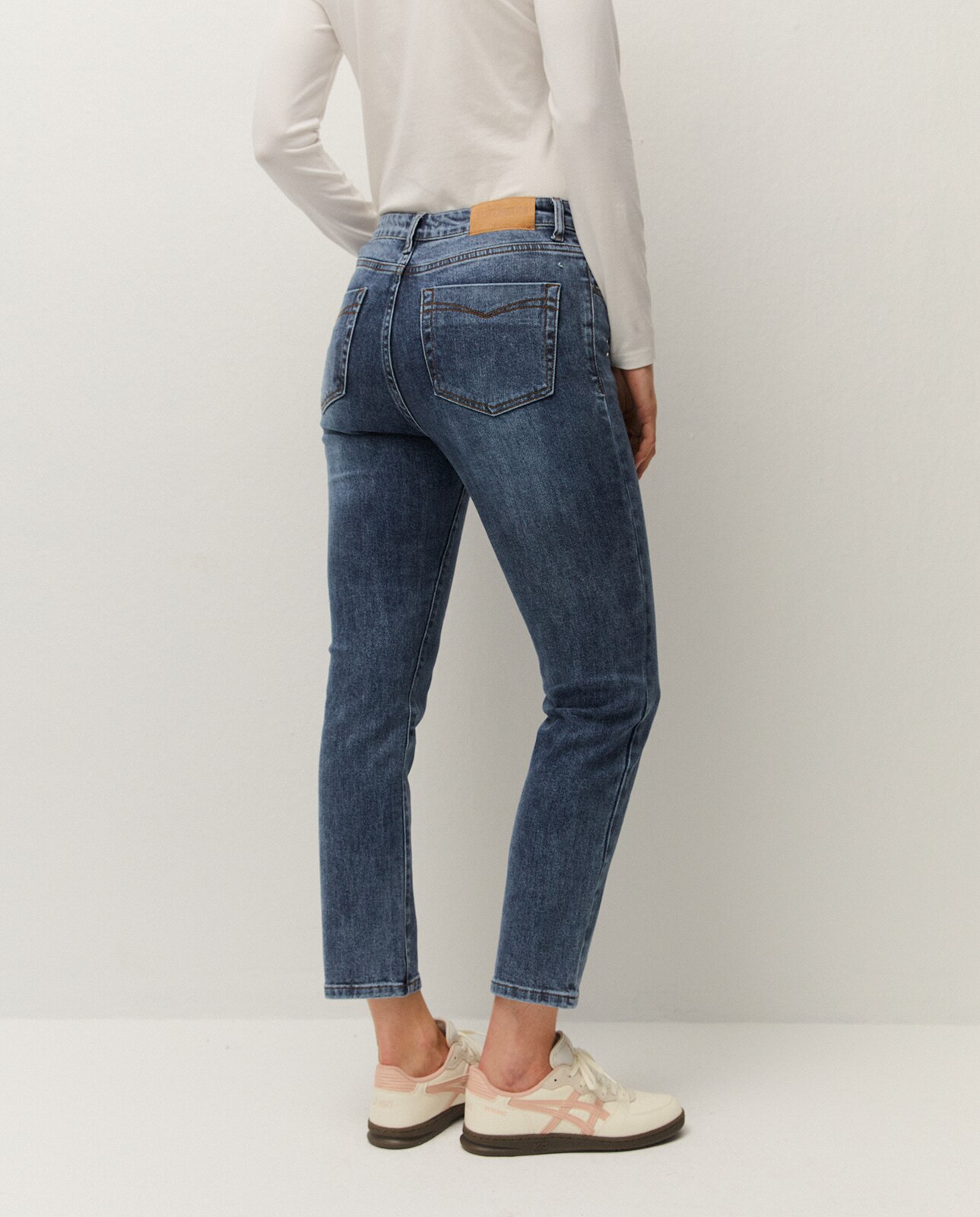 Jeans Skinny de Cinco Bolsos Azul denim-2