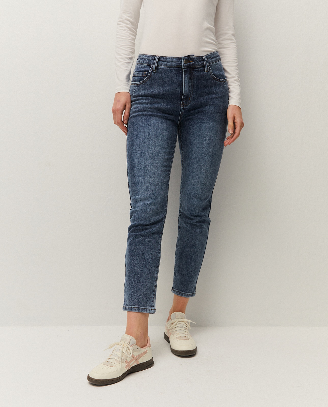 Jeans Skinny de Cinco Bolsos Azul denim-3
